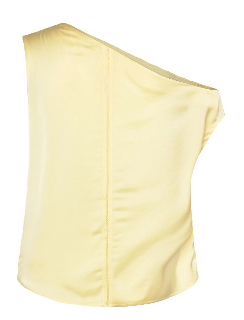 Ahlvar Gallery - Lacy satin tank - Ærmeløse bluser - light yellow - 2