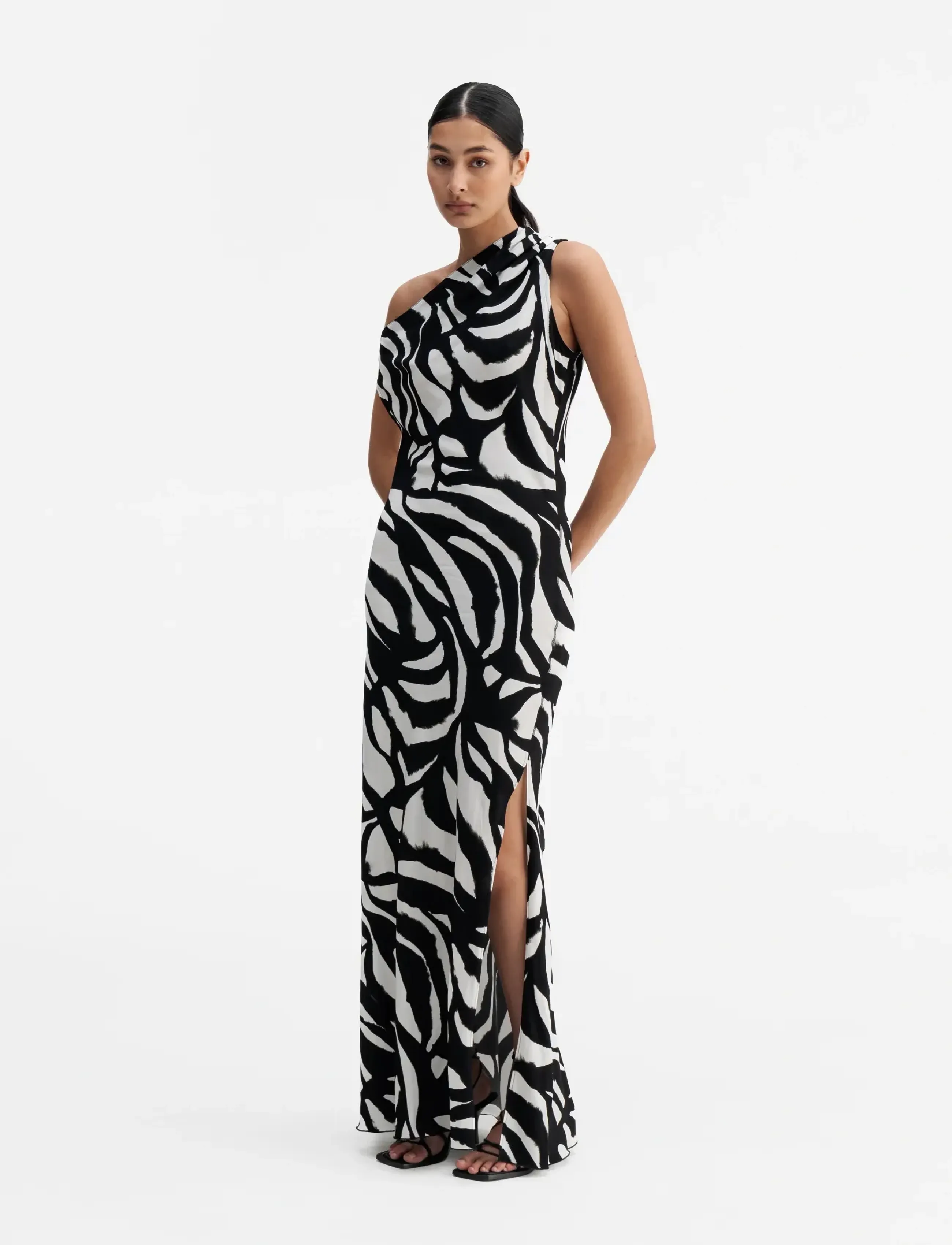 Ahlvar Gallery - Lacy zebra dress - maxi jurken - white - 4