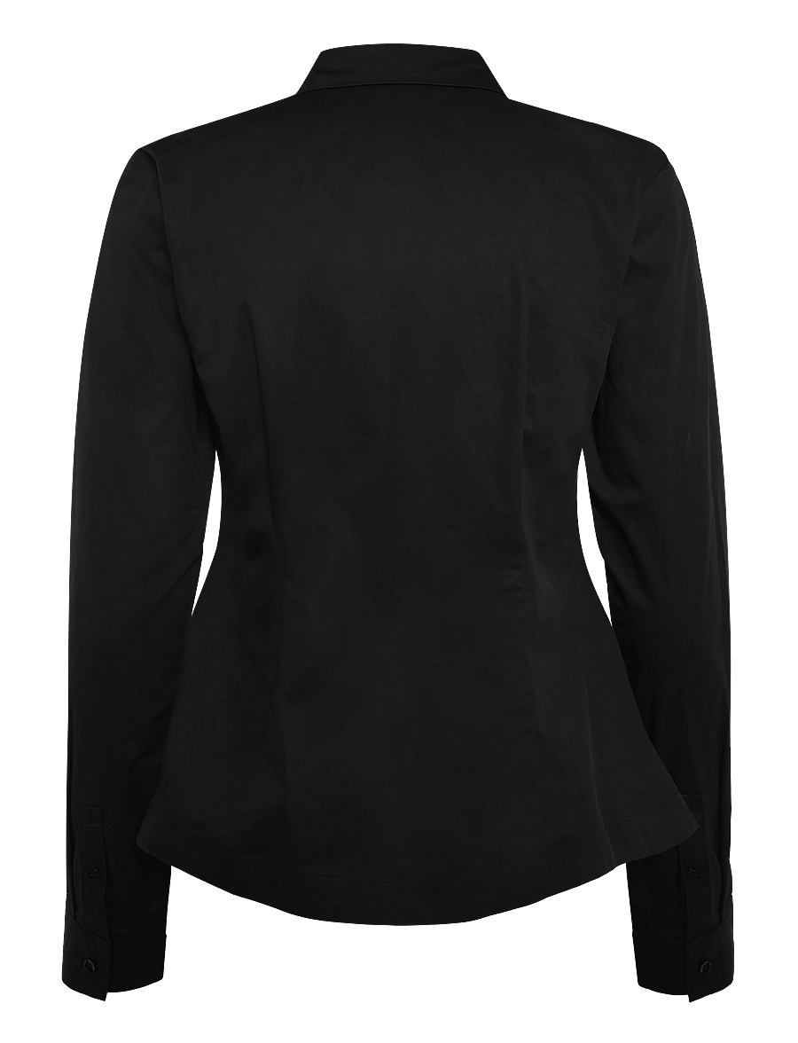Ahlvar Gallery - Leia shirt - långärmade skjortor - black - 2