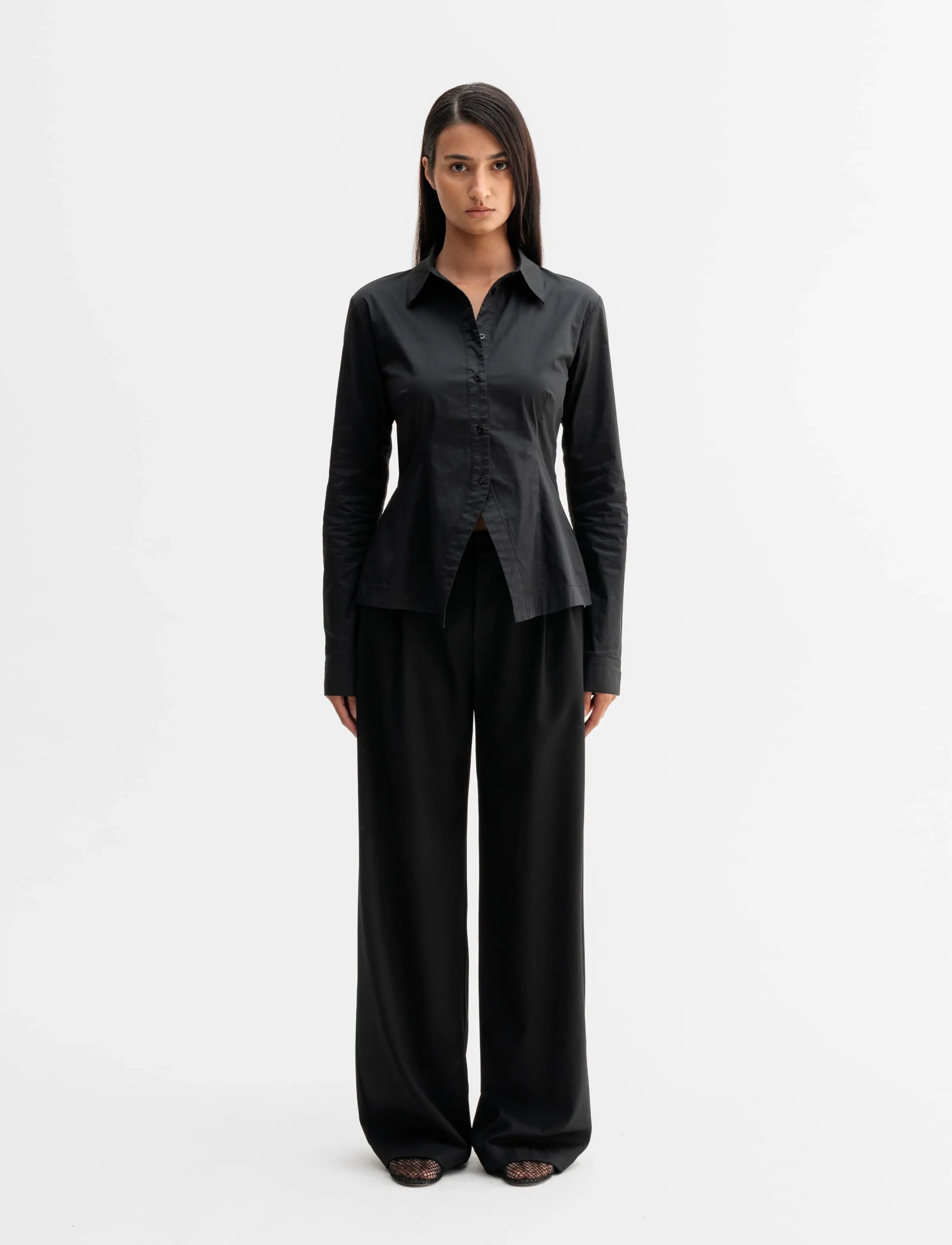 Ahlvar Gallery - Leia shirt - long-sleeved shirts - black - 3