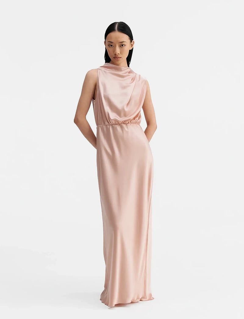 Ahlvar Gallery - Lima satin dress - aftenkjoler - dusty pink - 0