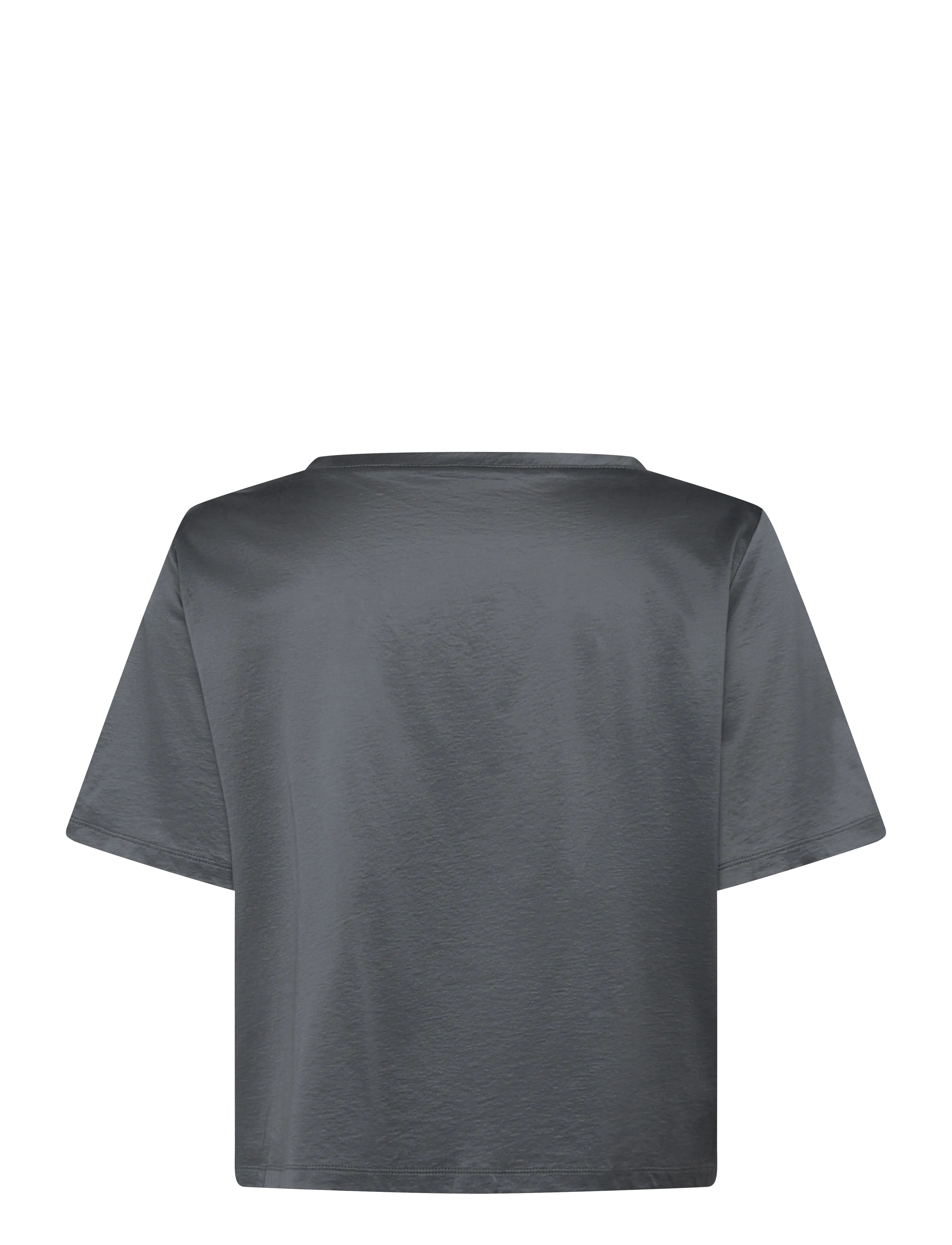 Ahlvar Gallery - Lola jersey tee - short-sleeved blouses - dark grey - 2