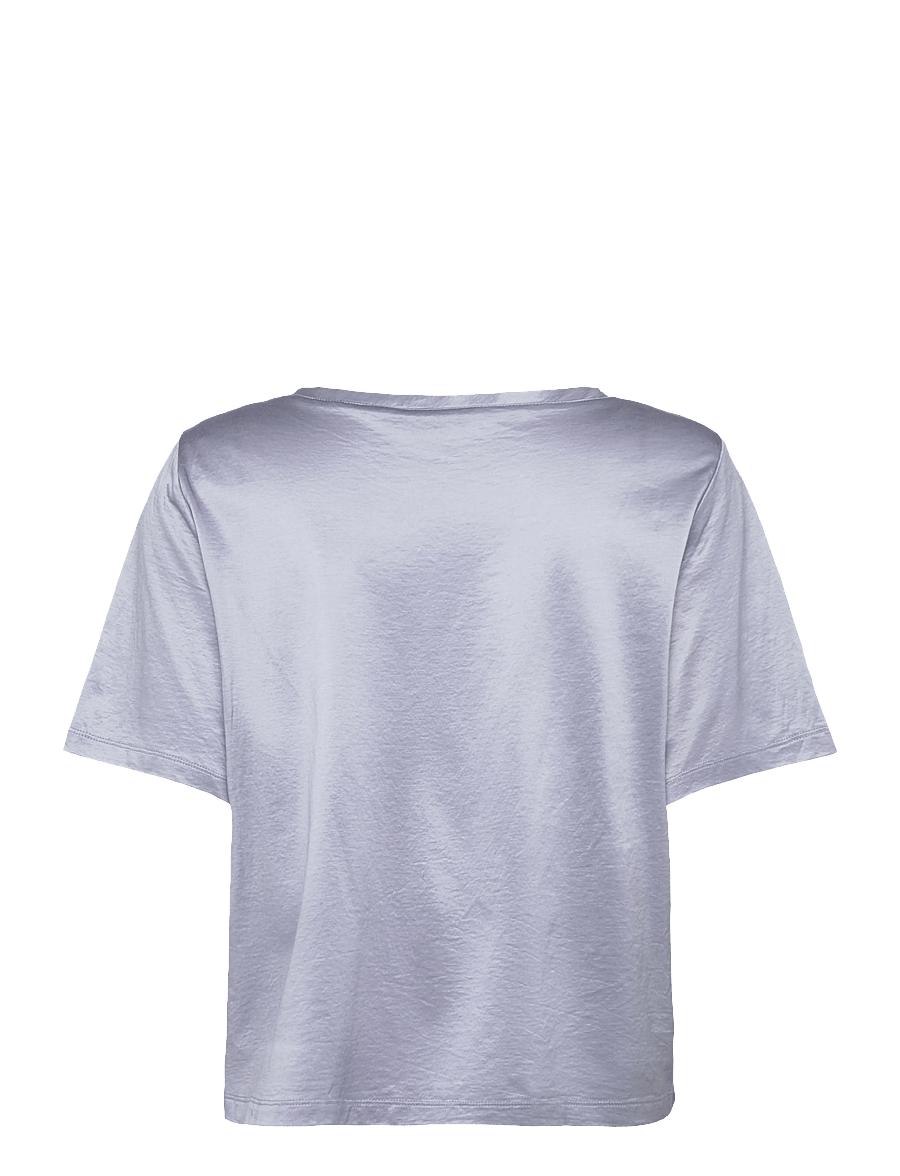 Ahlvar Gallery - Lola jersey tee - kurzärmelige blusen - denim blue - 2