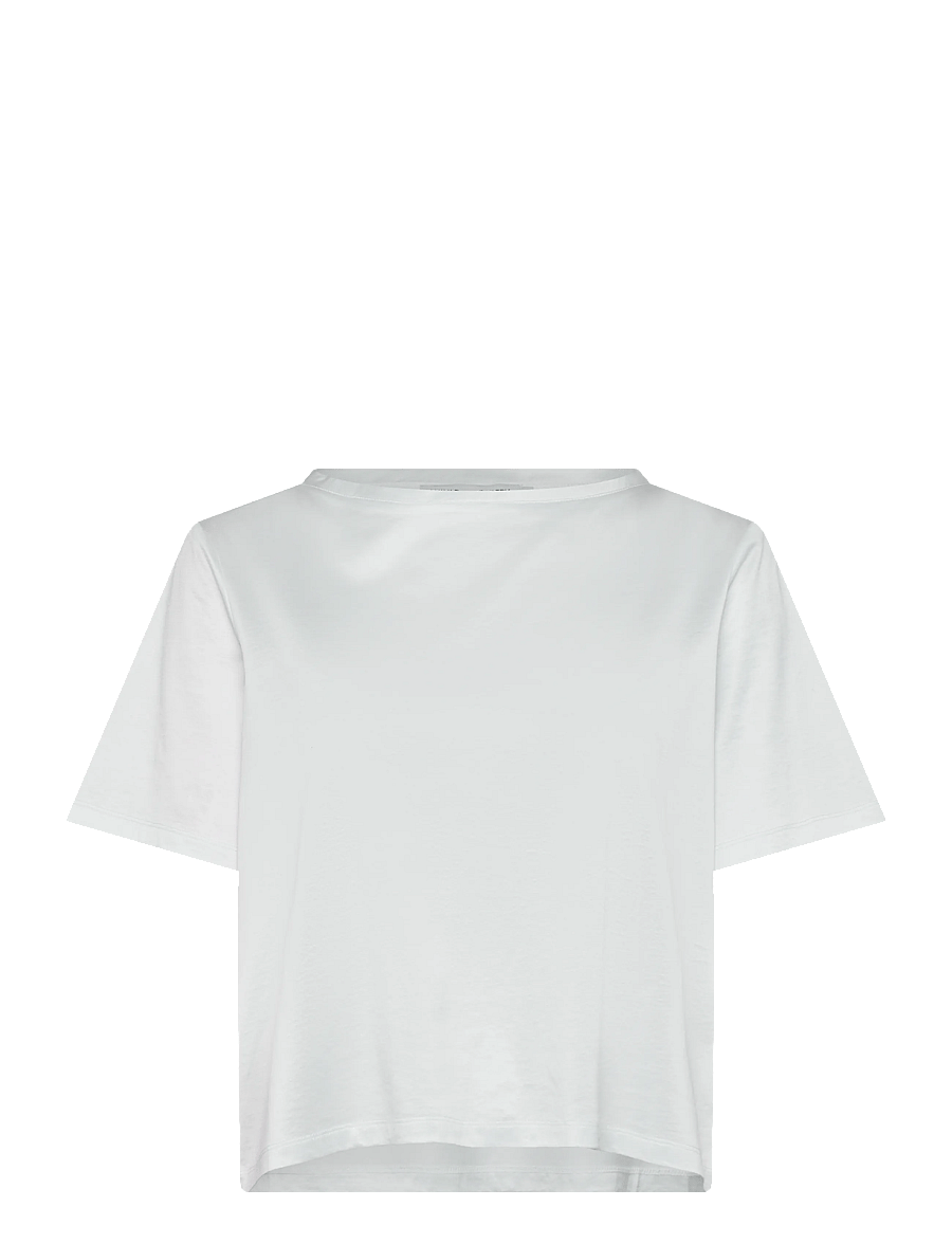 Ahlvar Gallery - Lola jersey tee - kortärmade blusar - white - 1