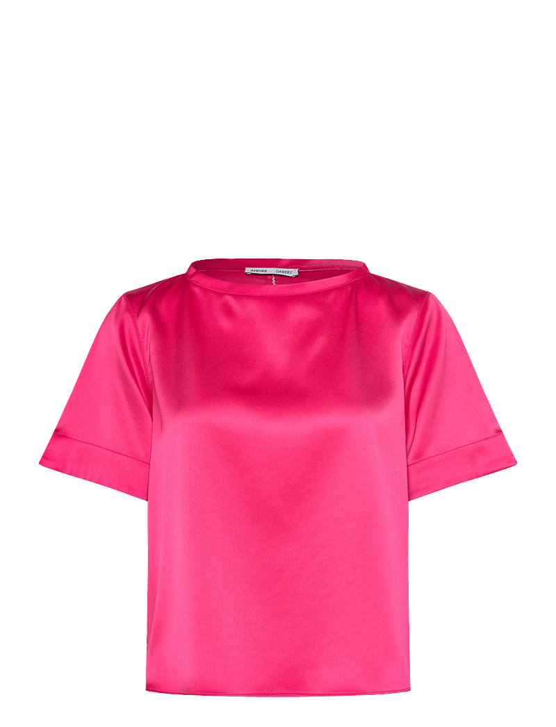 Ahlvar Gallery - Lola satin tee - kortærmede bluser - bubblegum - 1