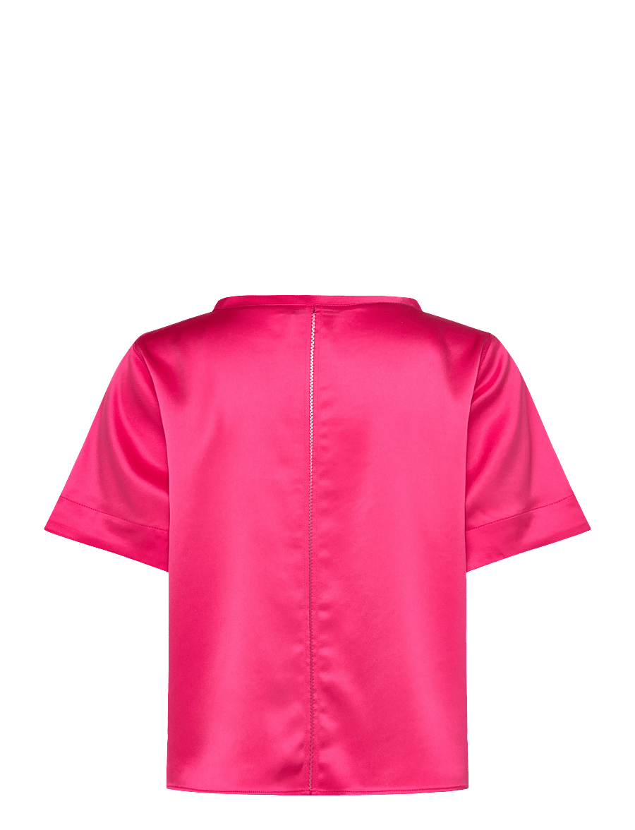 Ahlvar Gallery - Lola satin tee - lühikeste varrukatega pluusid - bubblegum - 2
