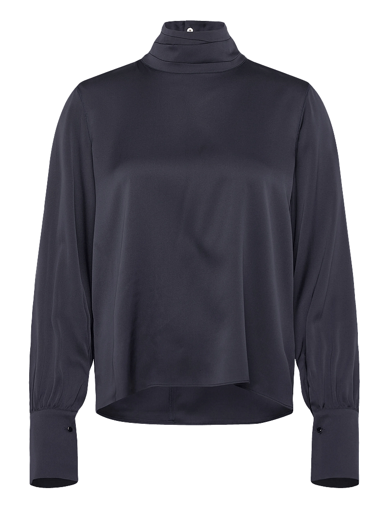 Ahlvar Gallery - Luna silk blouse - langärmlige blusen - blue grey - 1