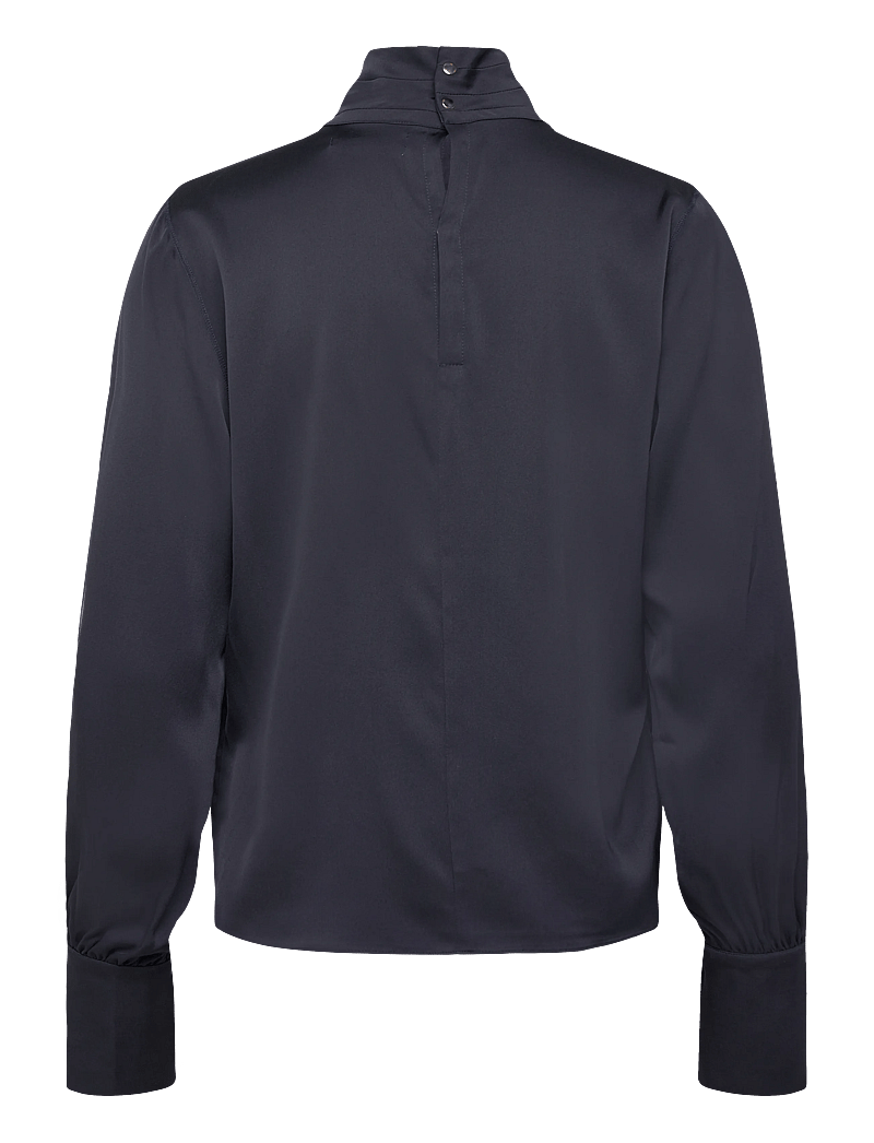 Ahlvar Gallery - Luna silk blouse - langärmlige blusen - blue grey - 2