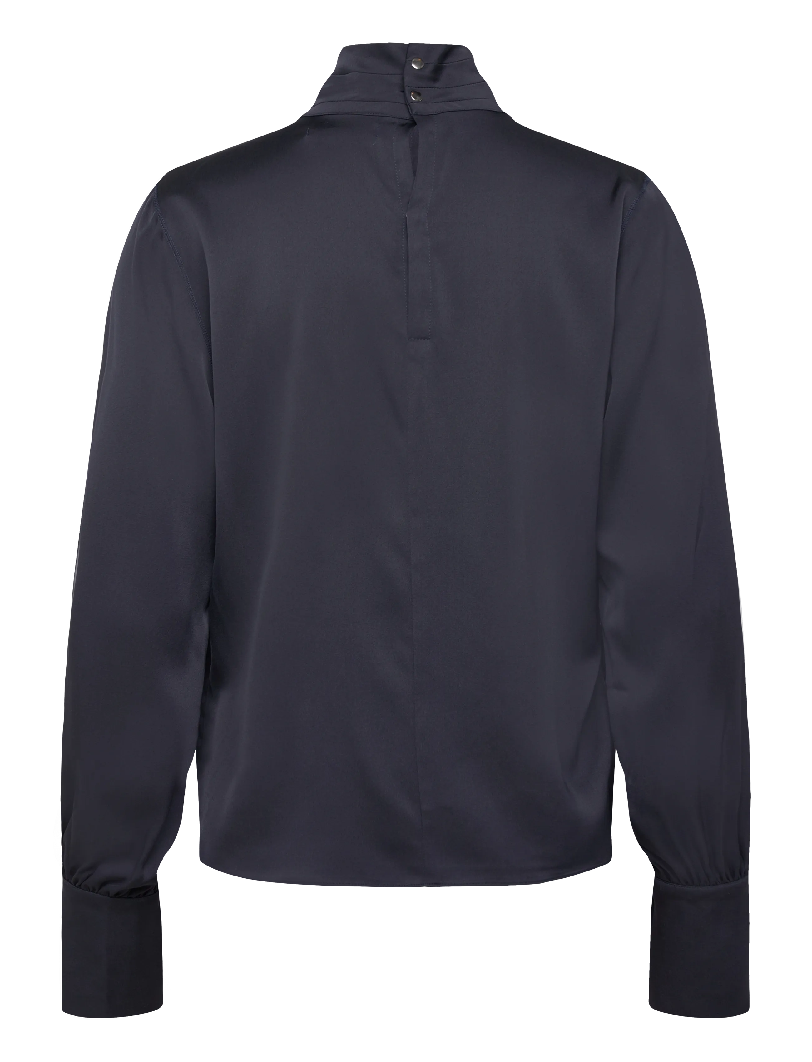 Ahlvar Gallery - Luna silk blouse - long sleeved blouses - blue grey - 2