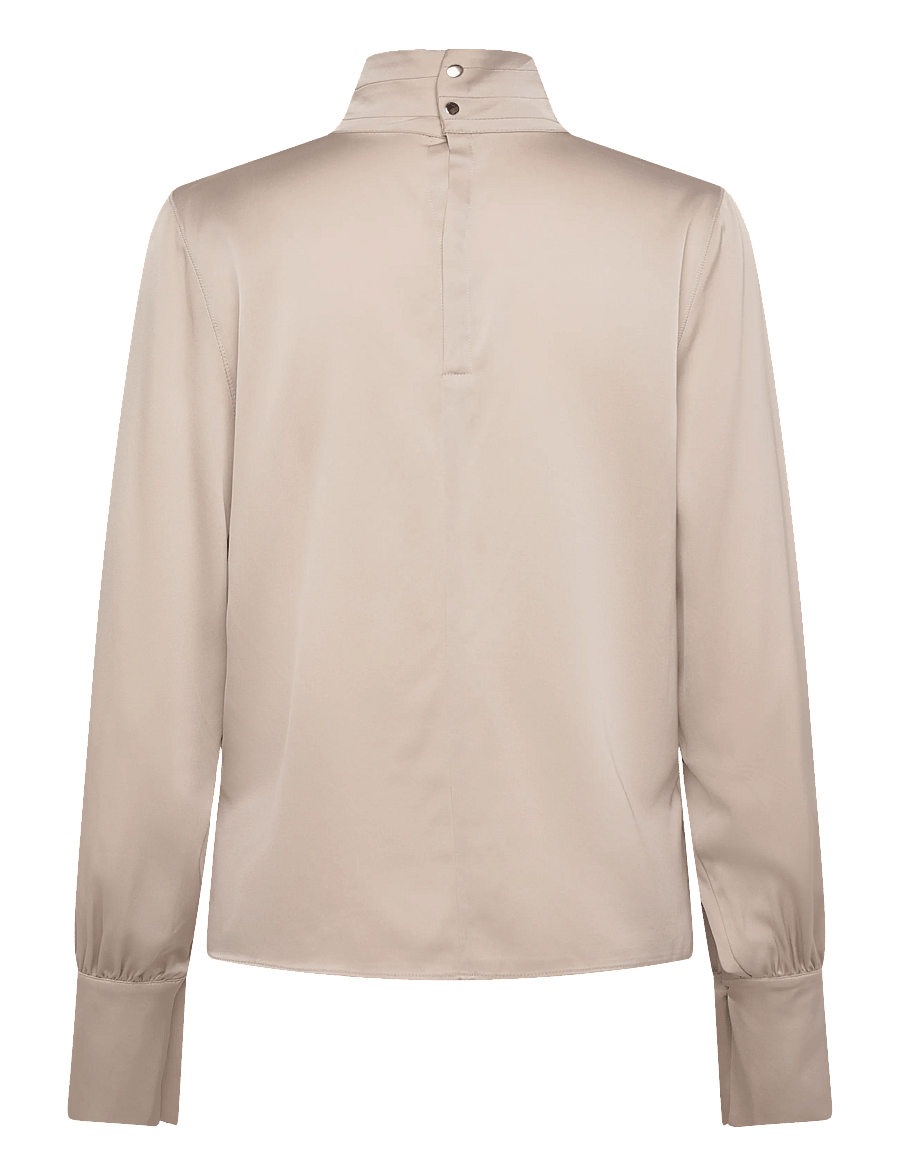 Ahlvar Gallery - Luna silk blouse - bluzki z długimi rękawami - greige - 2