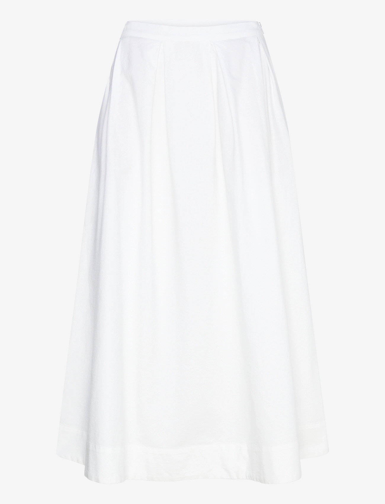 Ahlvar Gallery - Mace oxford skirt - midiseelikud - white - 0