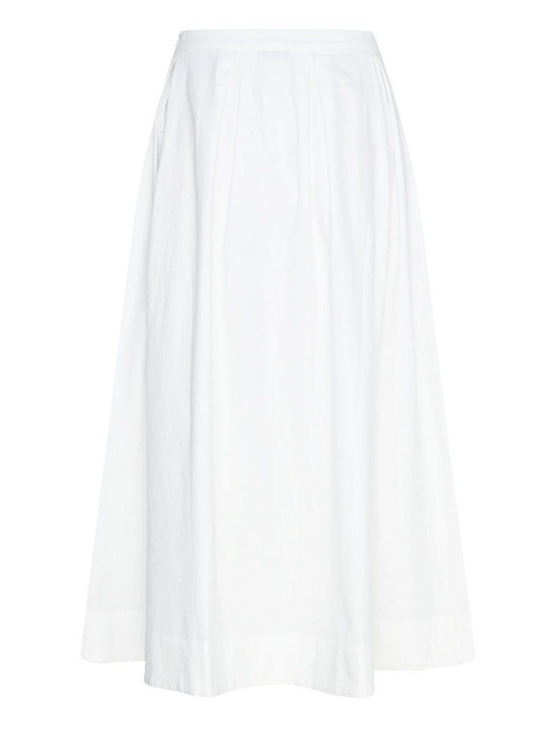 Ahlvar Gallery - Mace oxford skirt - midiseelikud - white - 1