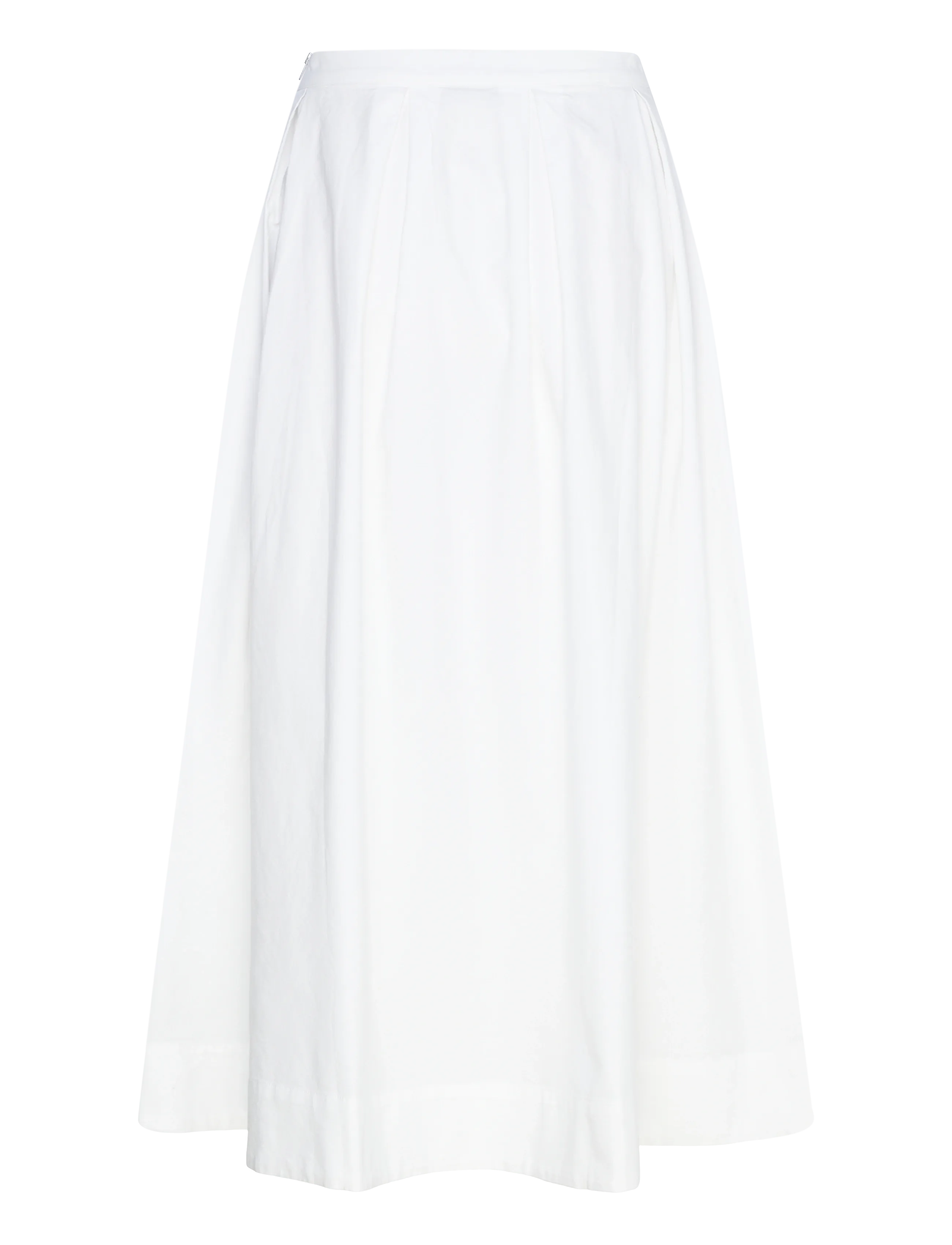 Ahlvar Gallery - Mace oxford skirt - midi-röcke - white - 1