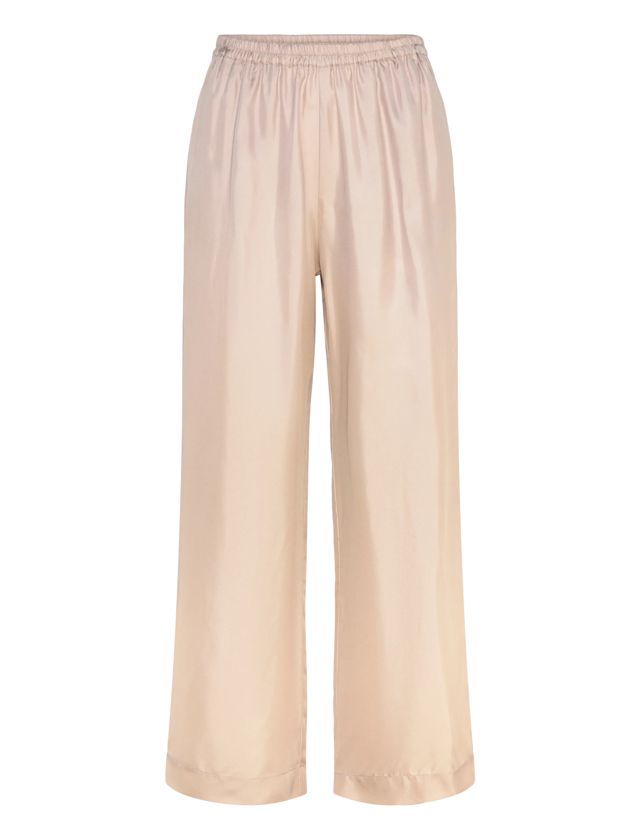 Ahlvar Gallery Madoka silk twill trousers - Ahlvar Gallery - GREIGE / pink/rose