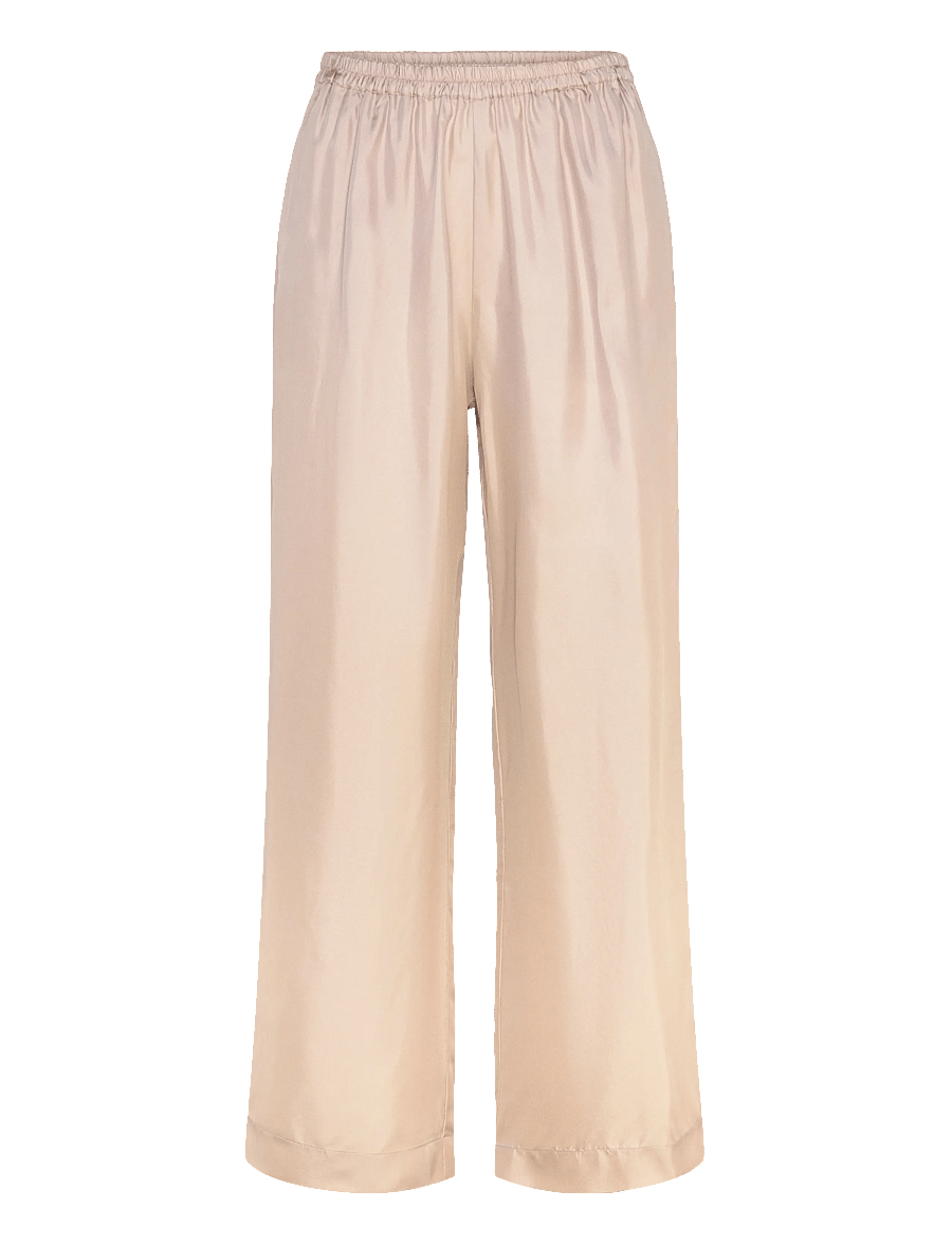 Ahlvar Gallery - Madoka silk twill trousers - konfirmation - greige - 1