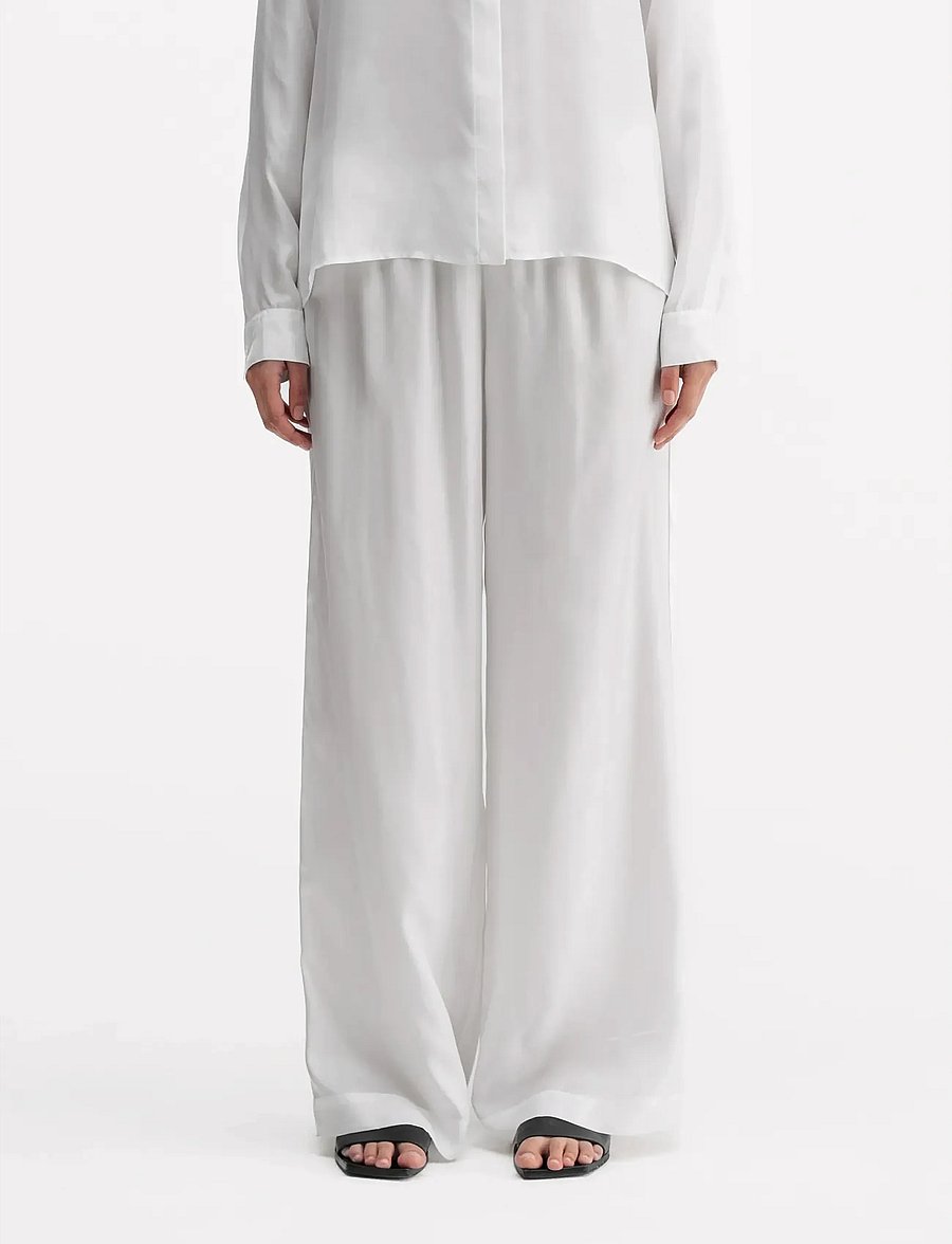 Ahlvar Gallery - Madoka silk twill trousers - konfirmation - white - 0