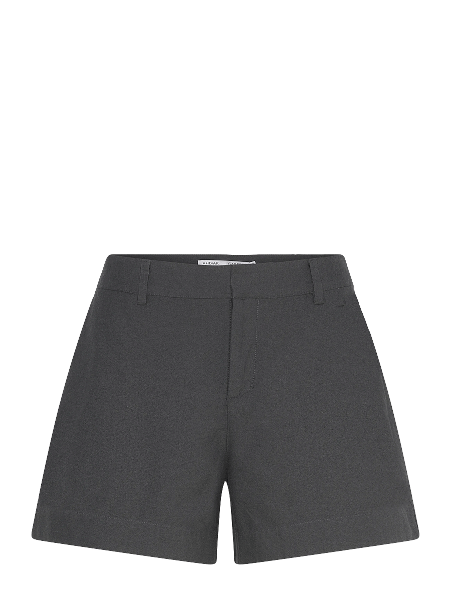 Ahlvar Gallery - Meya oxford shorts - vabaaja lühikesed püksid - dark grey - 1