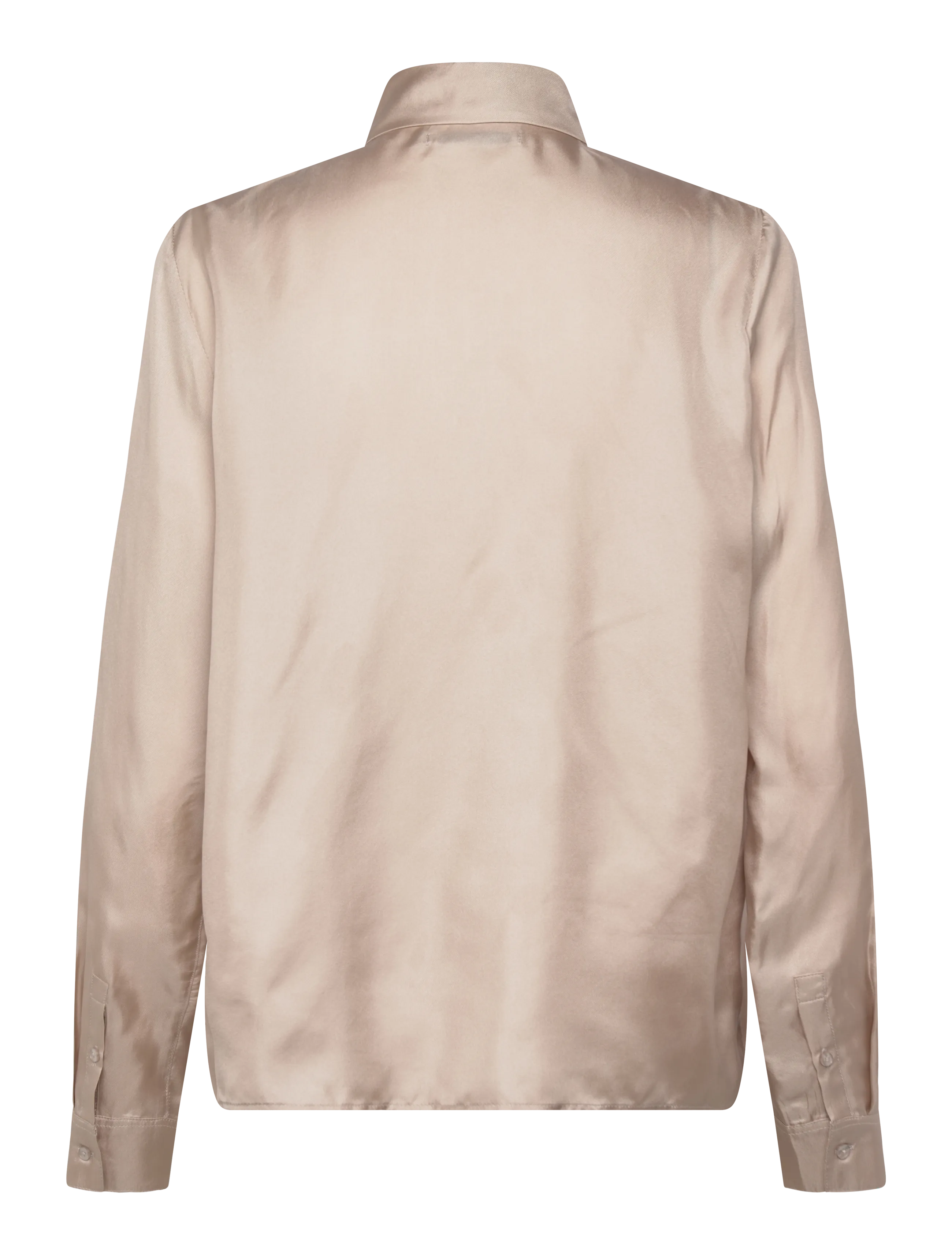Ahlvar Gallery - Mia silk twill shirt - jeanshemden - greige - 2