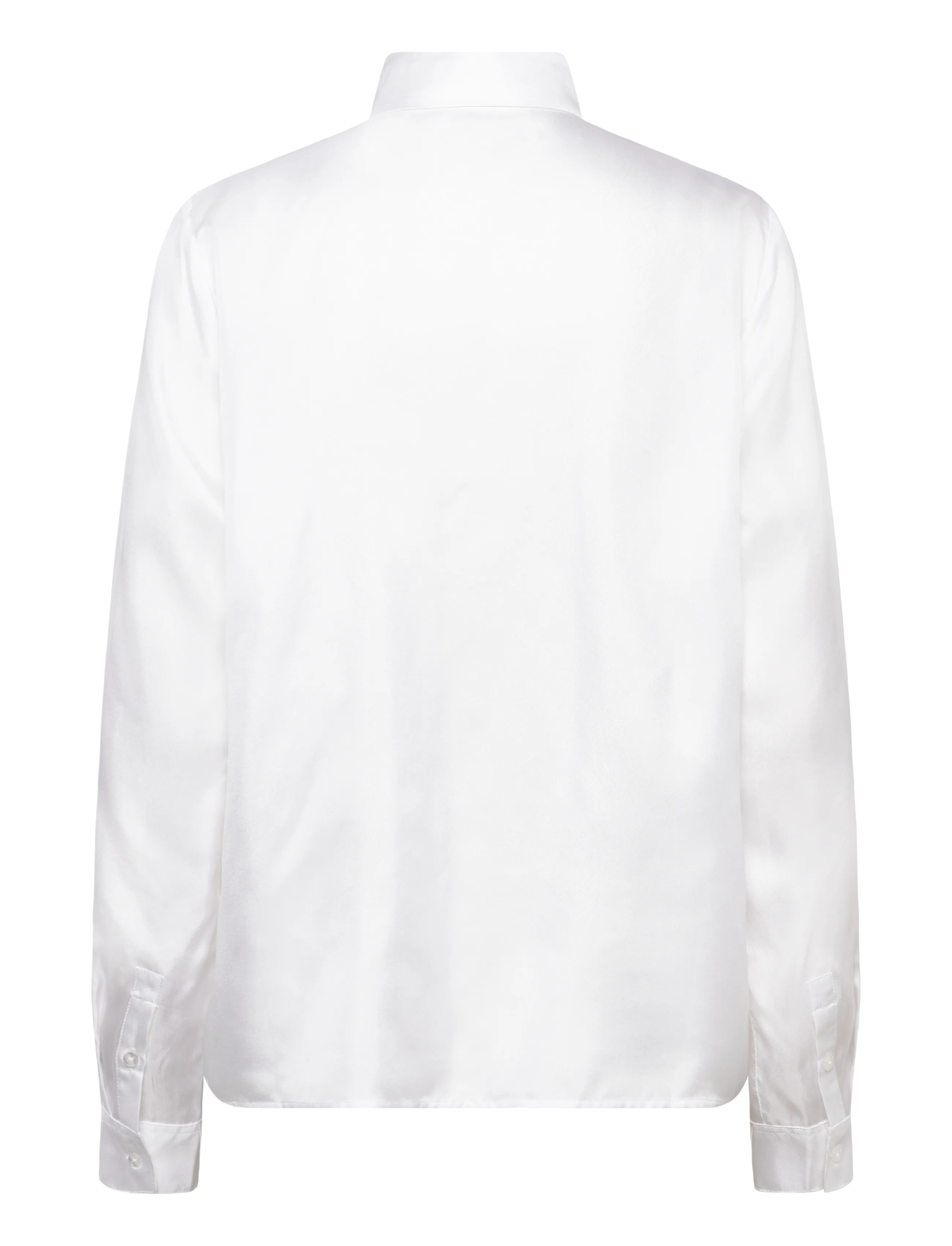 Ahlvar Gallery - Mia silk twill shirt - chemises en jeans - white - 2