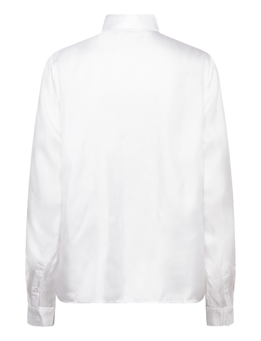 Ahlvar Gallery - Mia silk twill shirt - chemises en jeans - white - 2