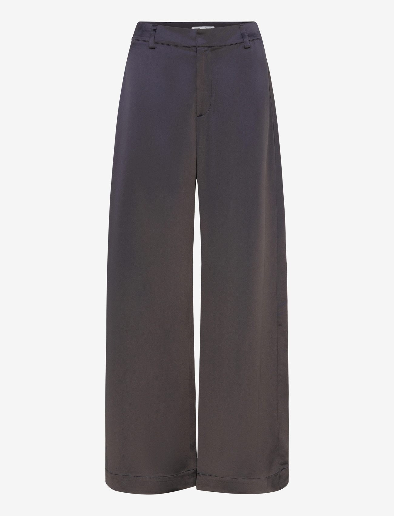 Ahlvar Gallery - Mila heavy satin trousers - wide leg trousers - blue grey - 1
