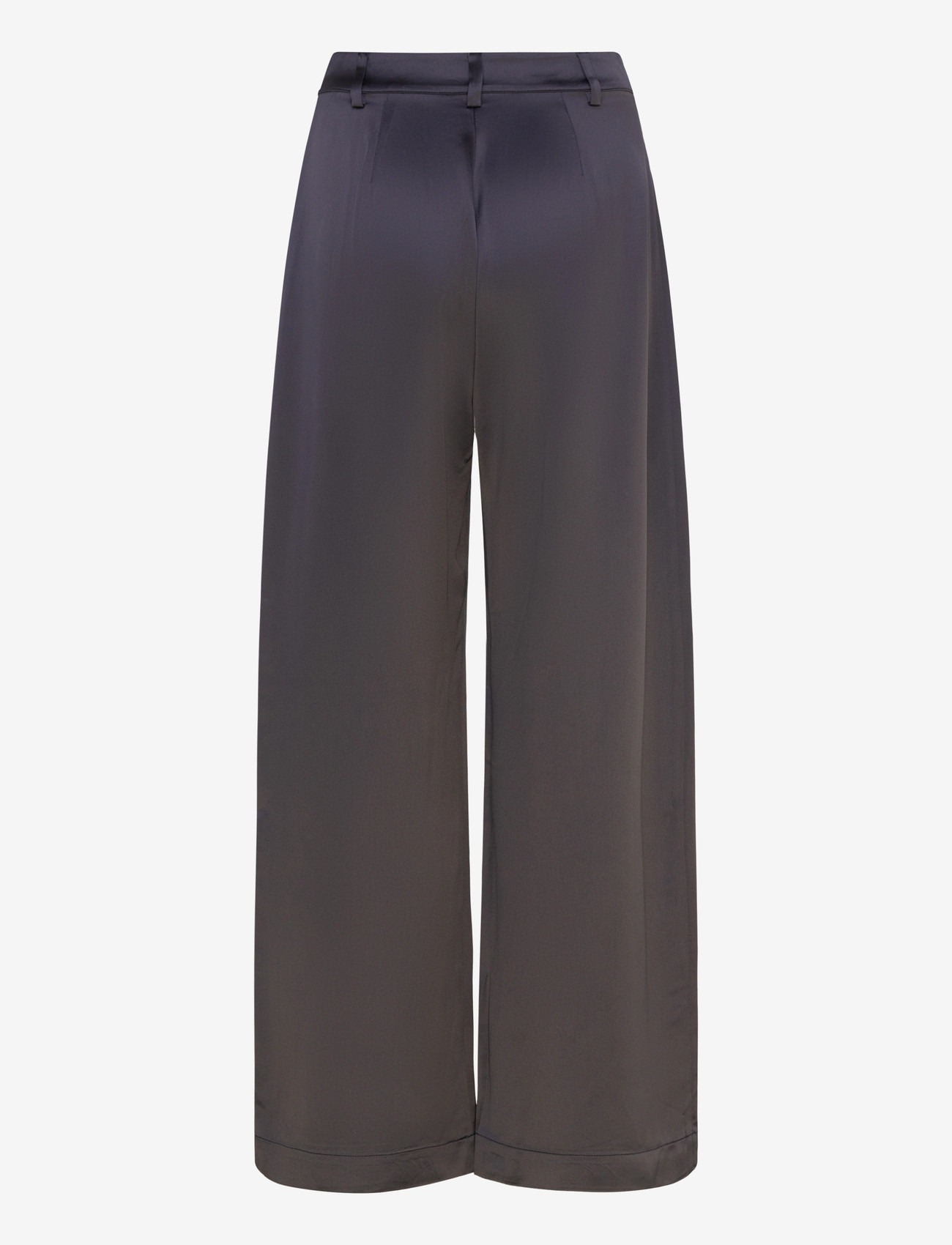 Ahlvar Gallery - Mila heavy satin trousers - wide leg trousers - blue grey - 2