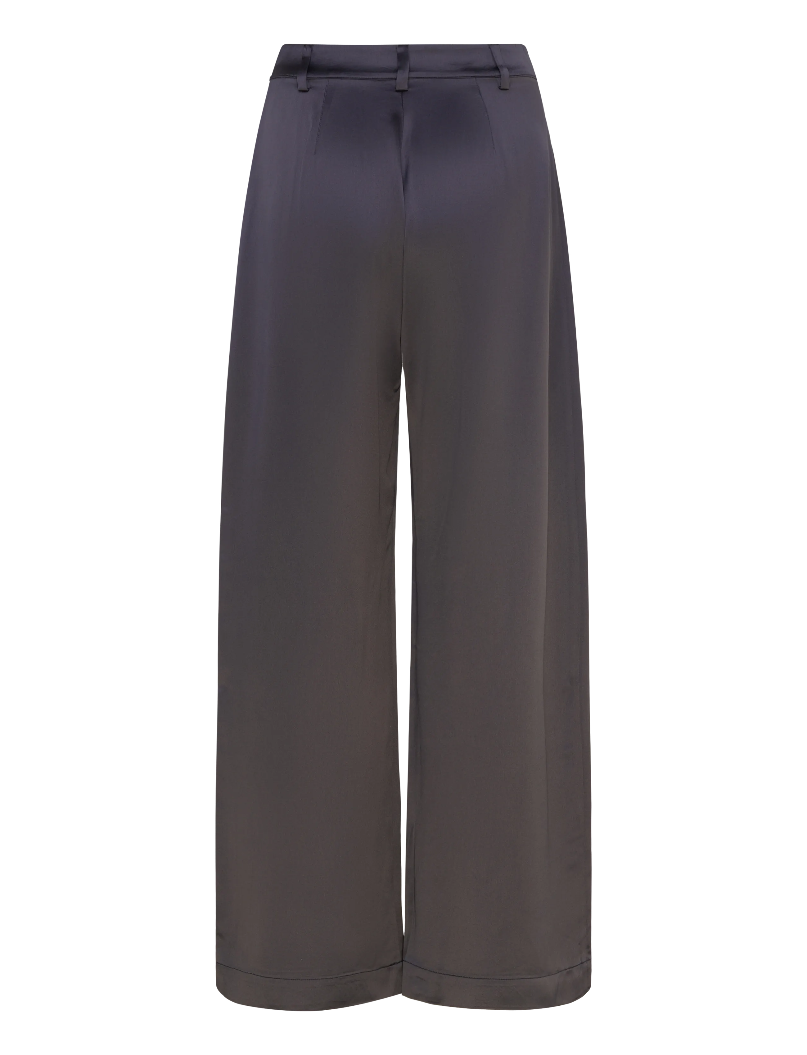 Ahlvar Gallery - Mila heavy satin trousers - bukser med brede ben - blue grey - 2