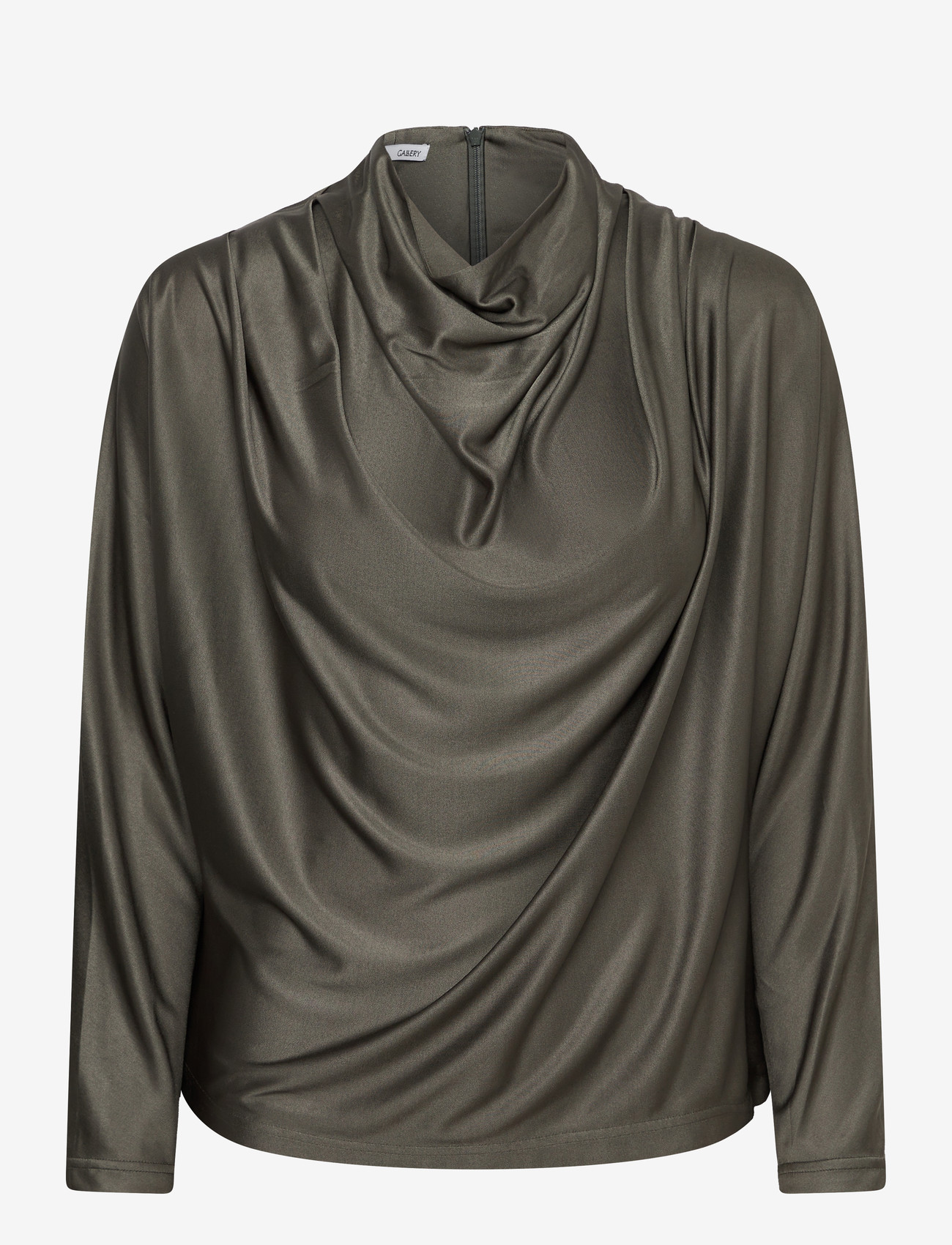 Ahlvar Gallery - Milly jersey blouse - långärmade blusar - light military - 1