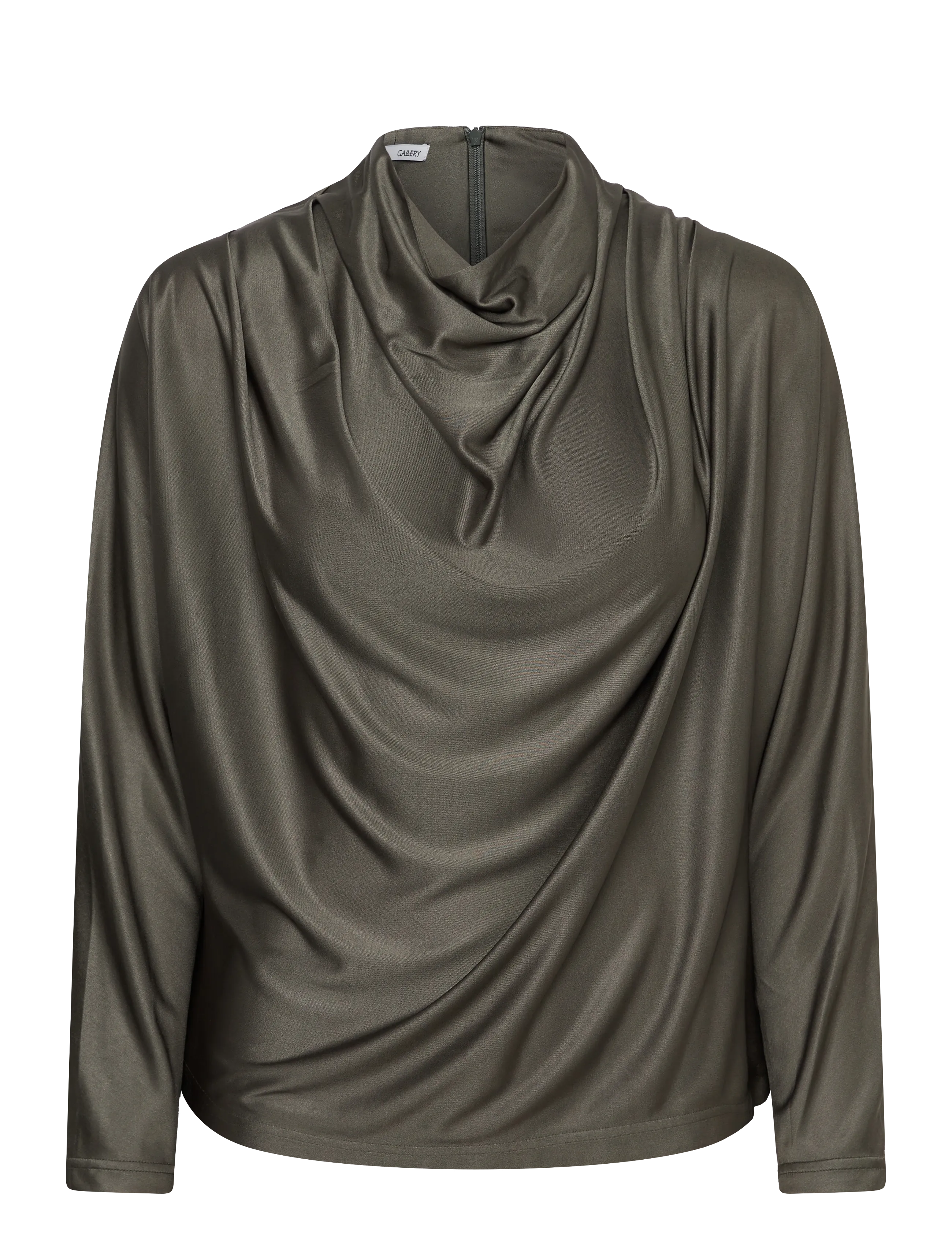 Ahlvar Gallery Milly jersey blouse - Blouses & Shirts - LIGHT MILITARY / khaki/green