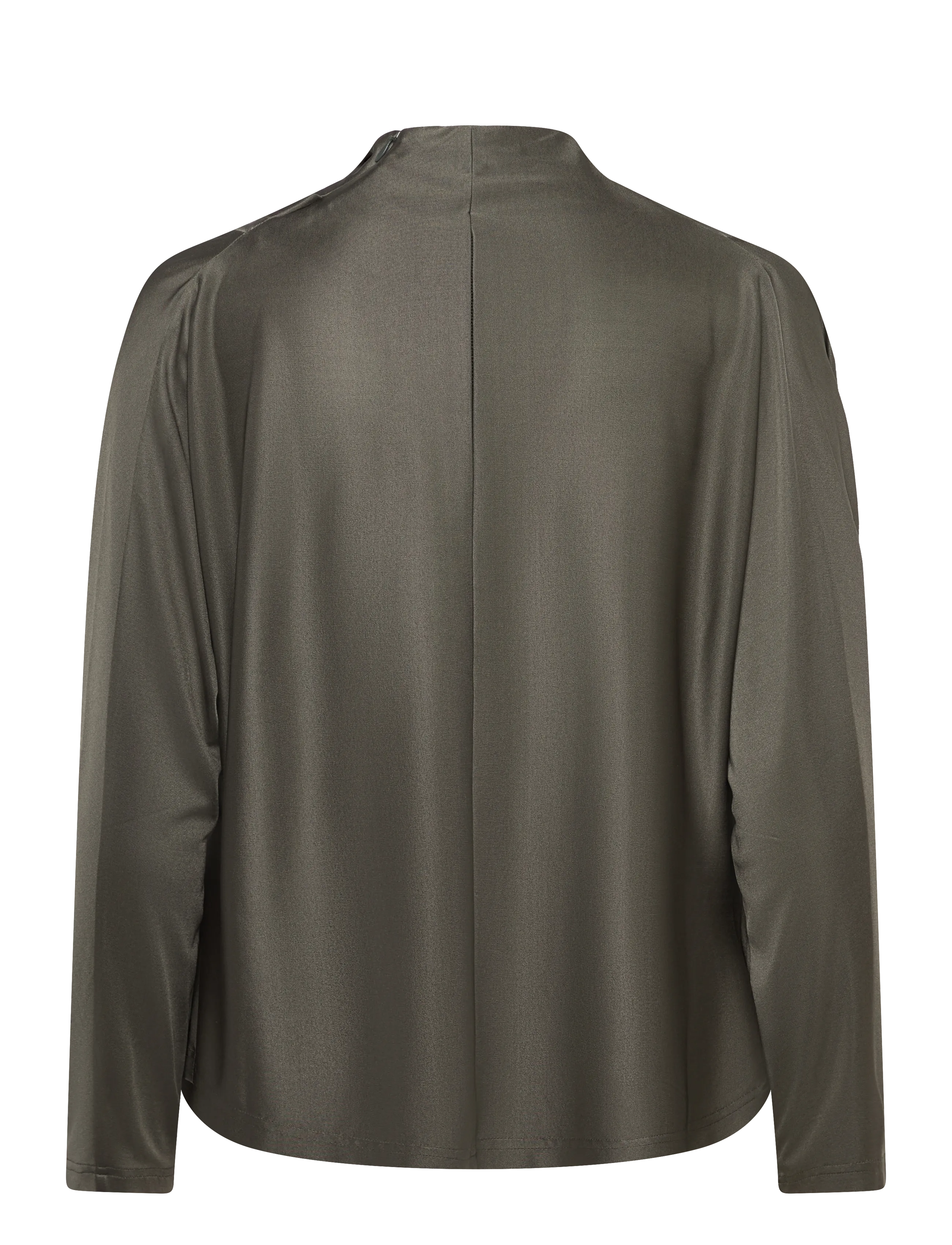 Ahlvar Gallery - Milly jersey blouse - långärmade blusar - light military - 2