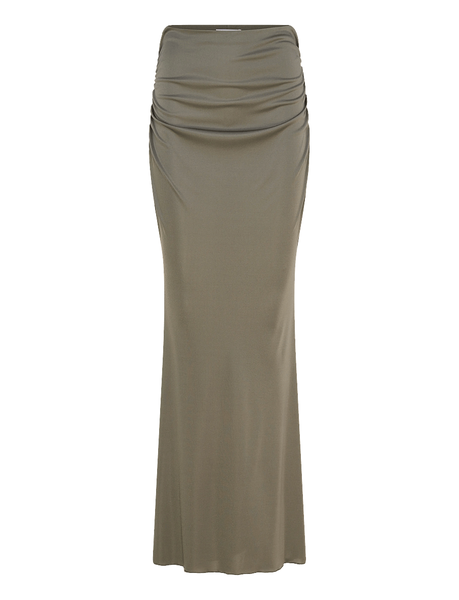 Ahlvar Gallery - Myra jersey skirt - maxi nederdele - light military - 1