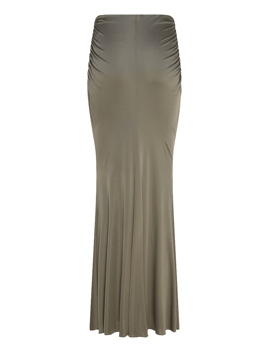 Ahlvar Gallery - Myra jersey skirt - maxi nederdele - light military - 2