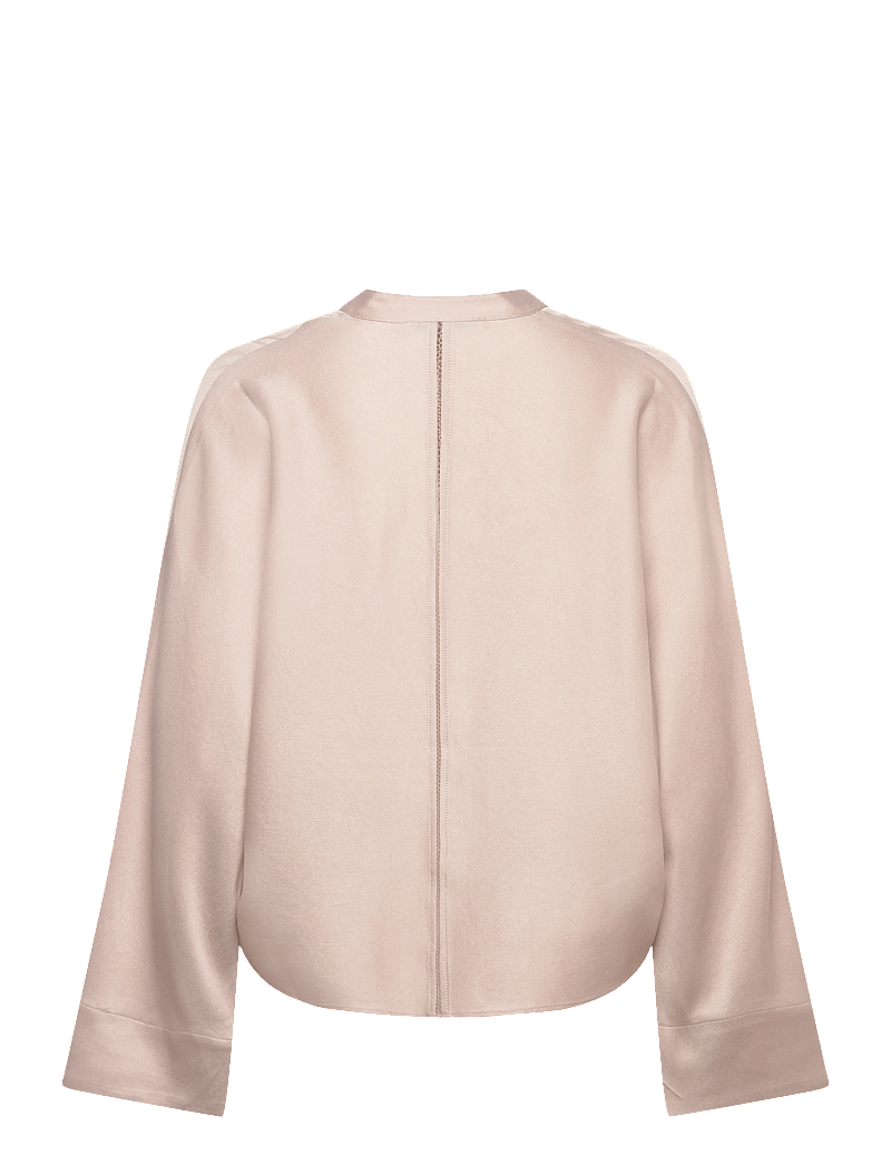 Ahlvar Gallery - Nina v-neck blouse - langærmede bluser - greige - 2