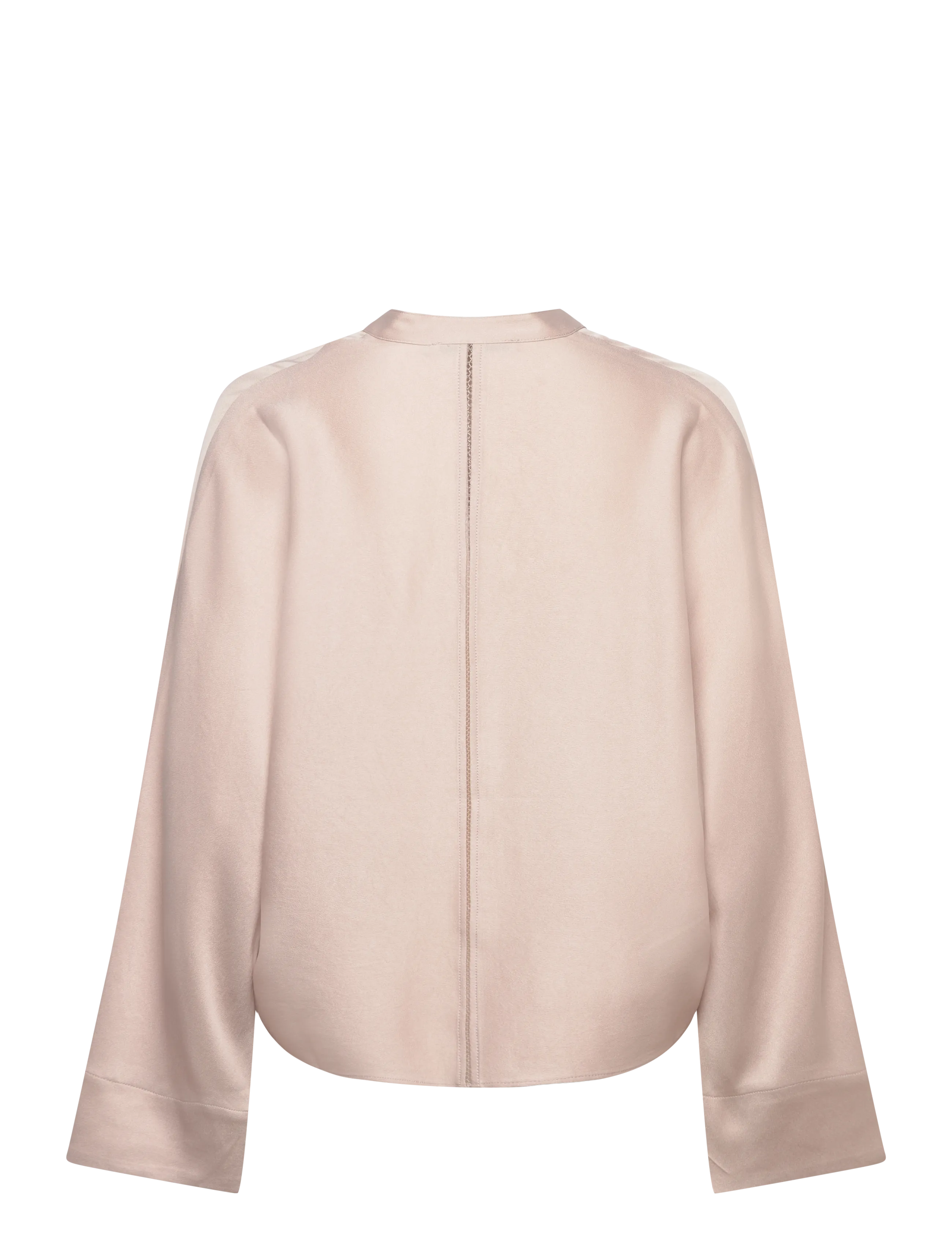 Ahlvar Gallery - Nina v-neck blouse - long sleeved blouses - greige - 2