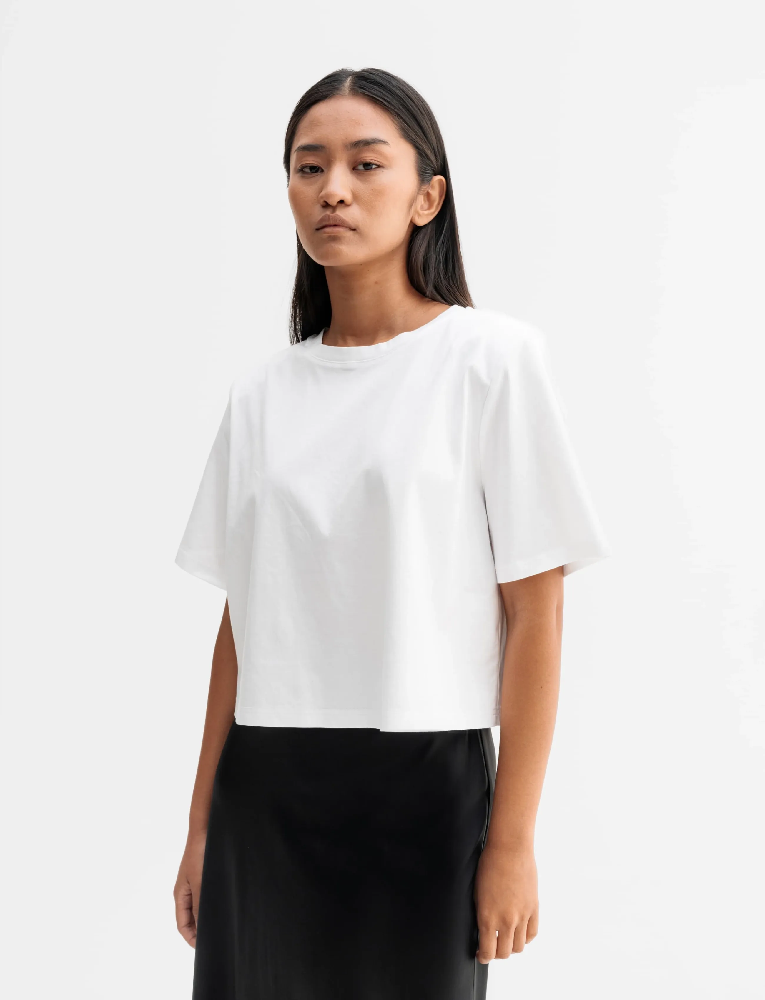 Ahlvar Gallery - Okaya cropped tee - crop tops - white - 0