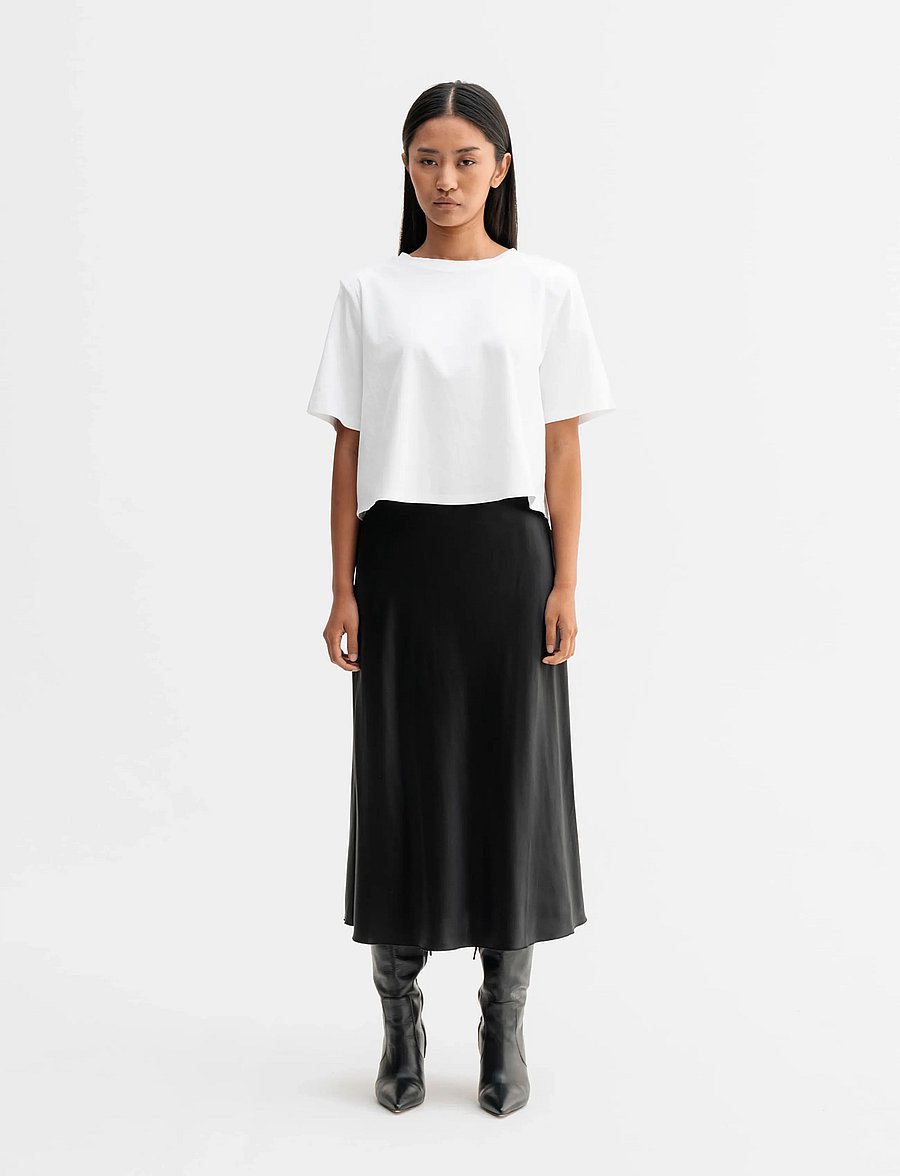 Ahlvar Gallery - Okaya cropped tee - crop tops - white - 3