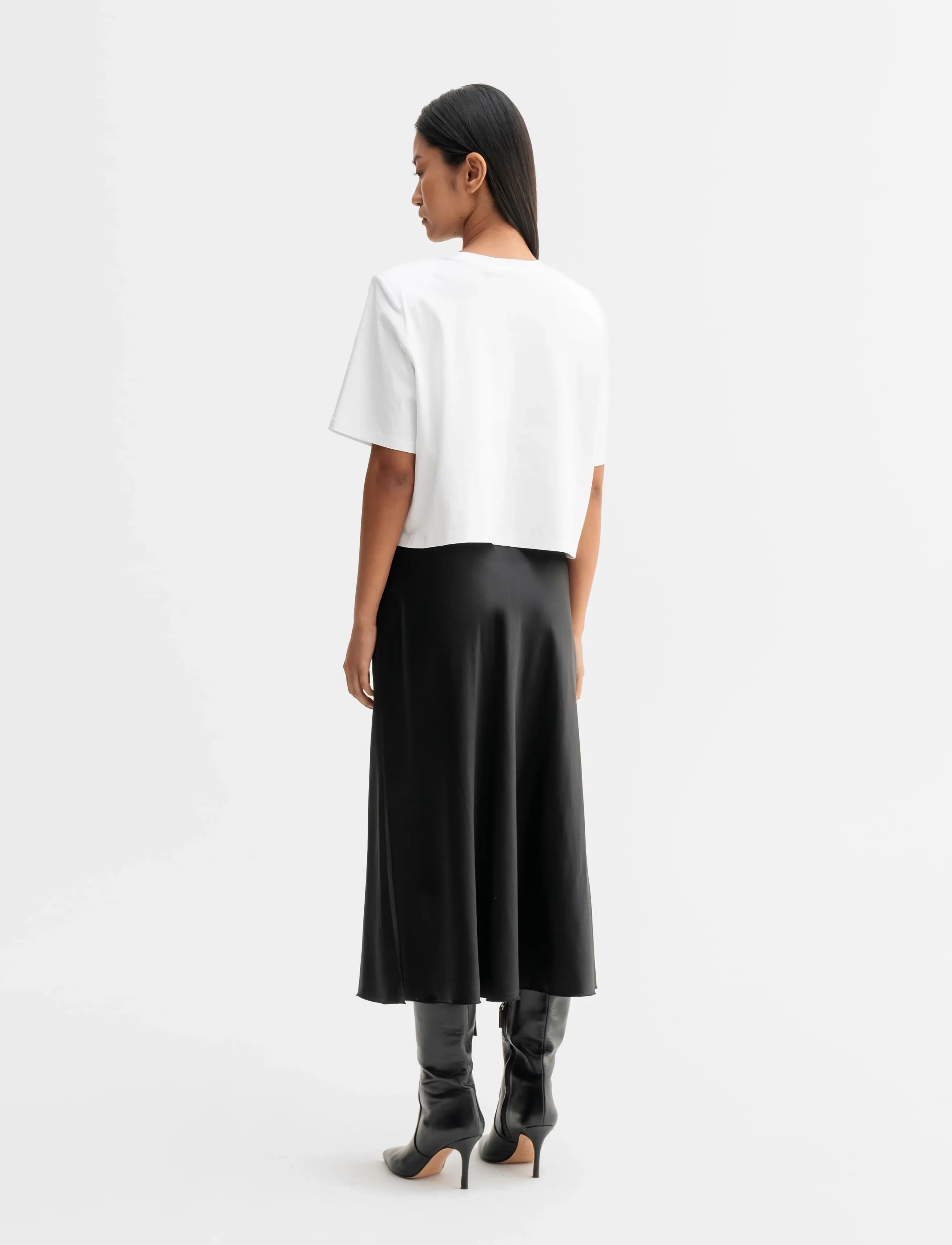 Ahlvar Gallery - Okaya cropped tee - crop tops - white - 4