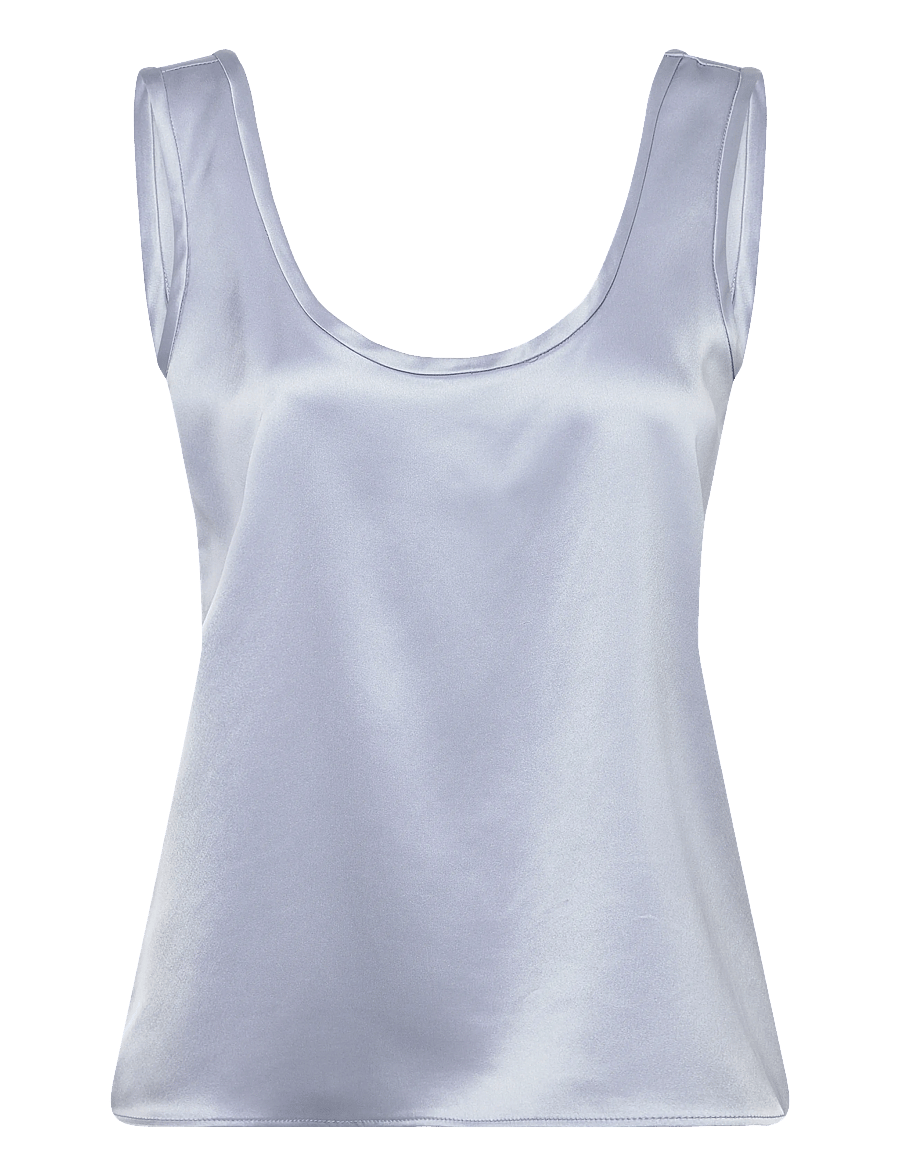 Ahlvar Gallery - Shiro satin tank - Ærmeløse bluser - denim blue - 1
