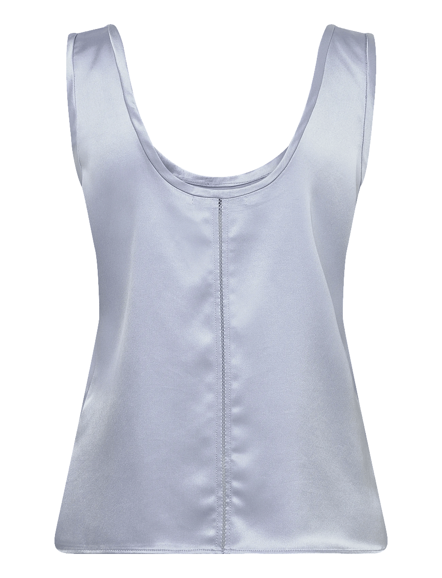 Ahlvar Gallery - Shiro satin tank - Ærmeløse bluser - denim blue - 2