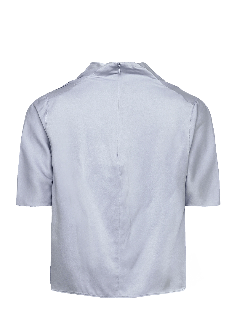 Ahlvar Gallery - Milly silk tee - lühikeste varrukatega pluusid - denim blue - 2