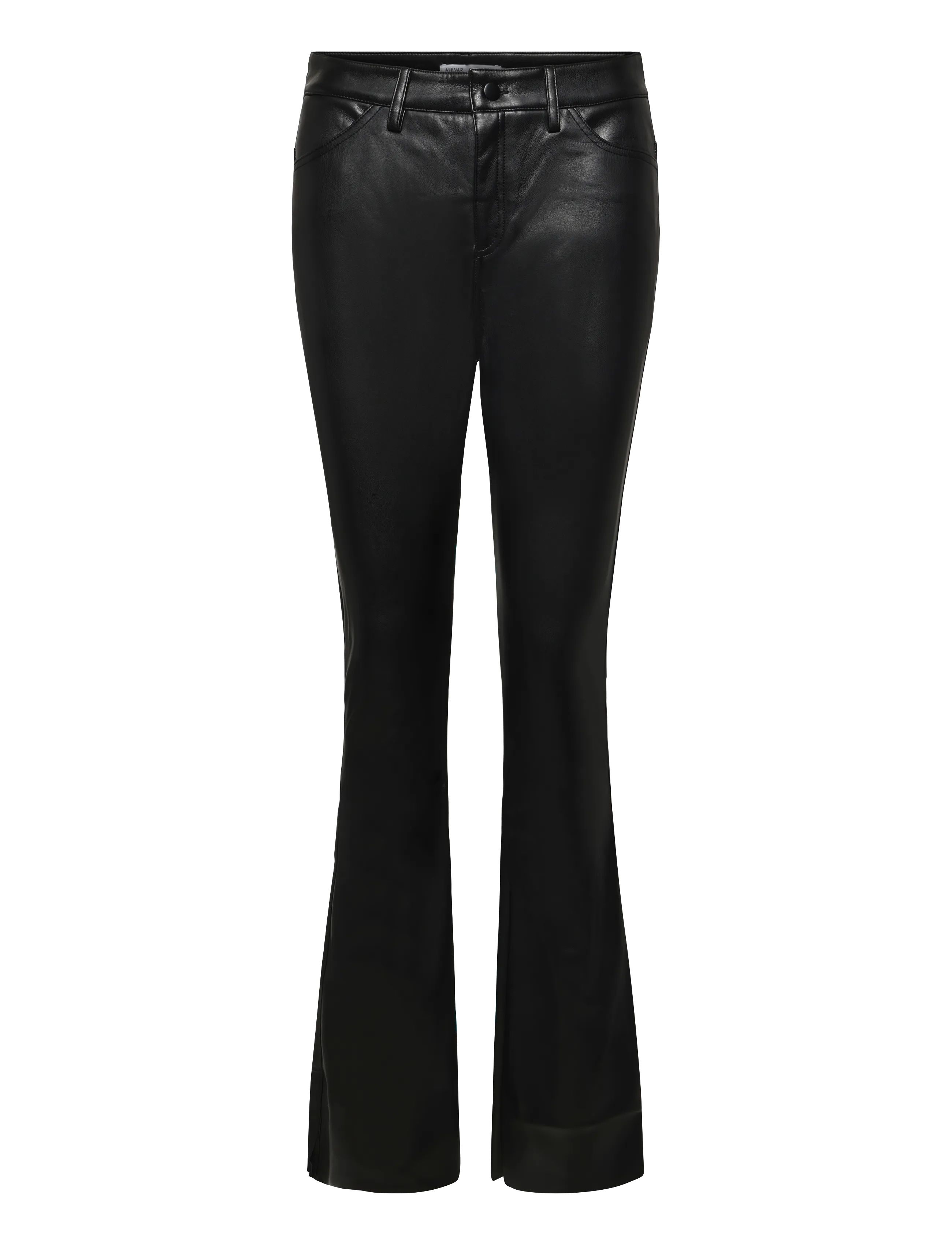 Ahlvar Gallery - Aiko PU leather trousers - læderbukser - black - 1