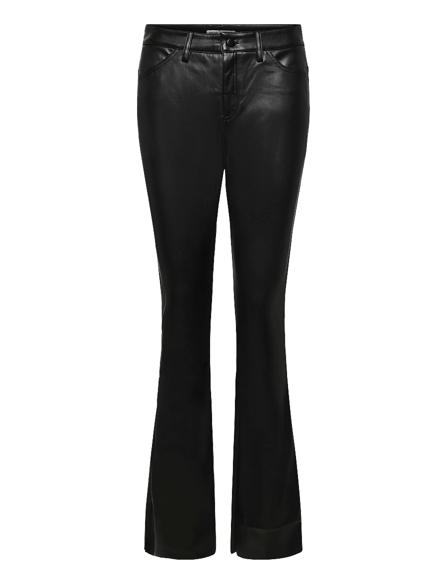 Ahlvar Gallery - Aiko PU leather trousers - læderbukser - black - 1