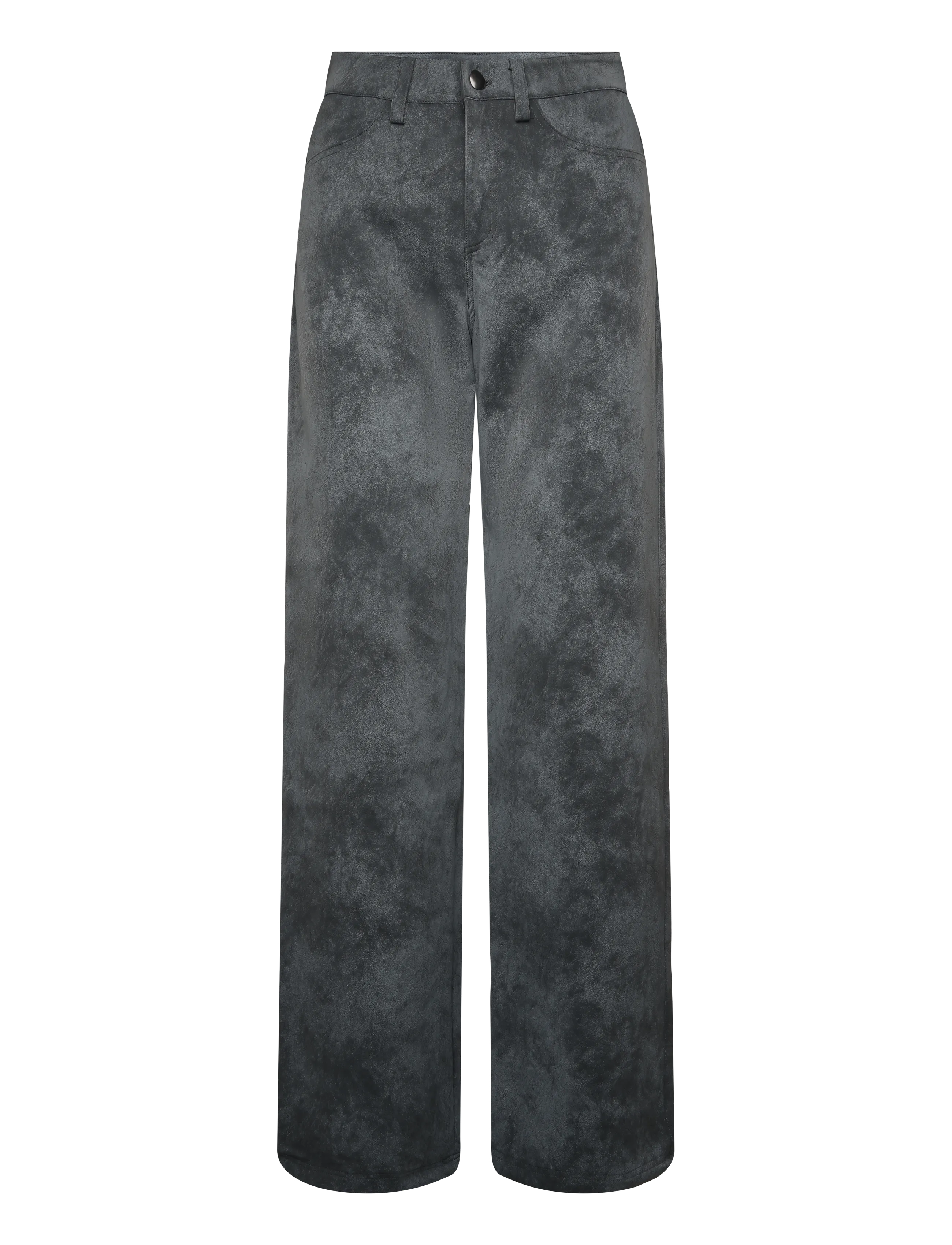 Ahlvar Gallery - Aina PU leather trousers - dark grey - 1