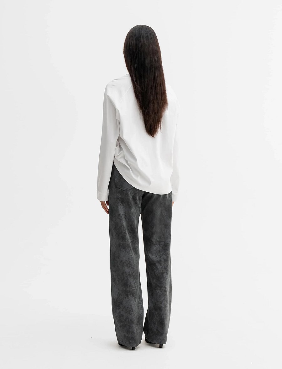 Ahlvar Gallery - Aina PU leather trousers - dark grey - 4