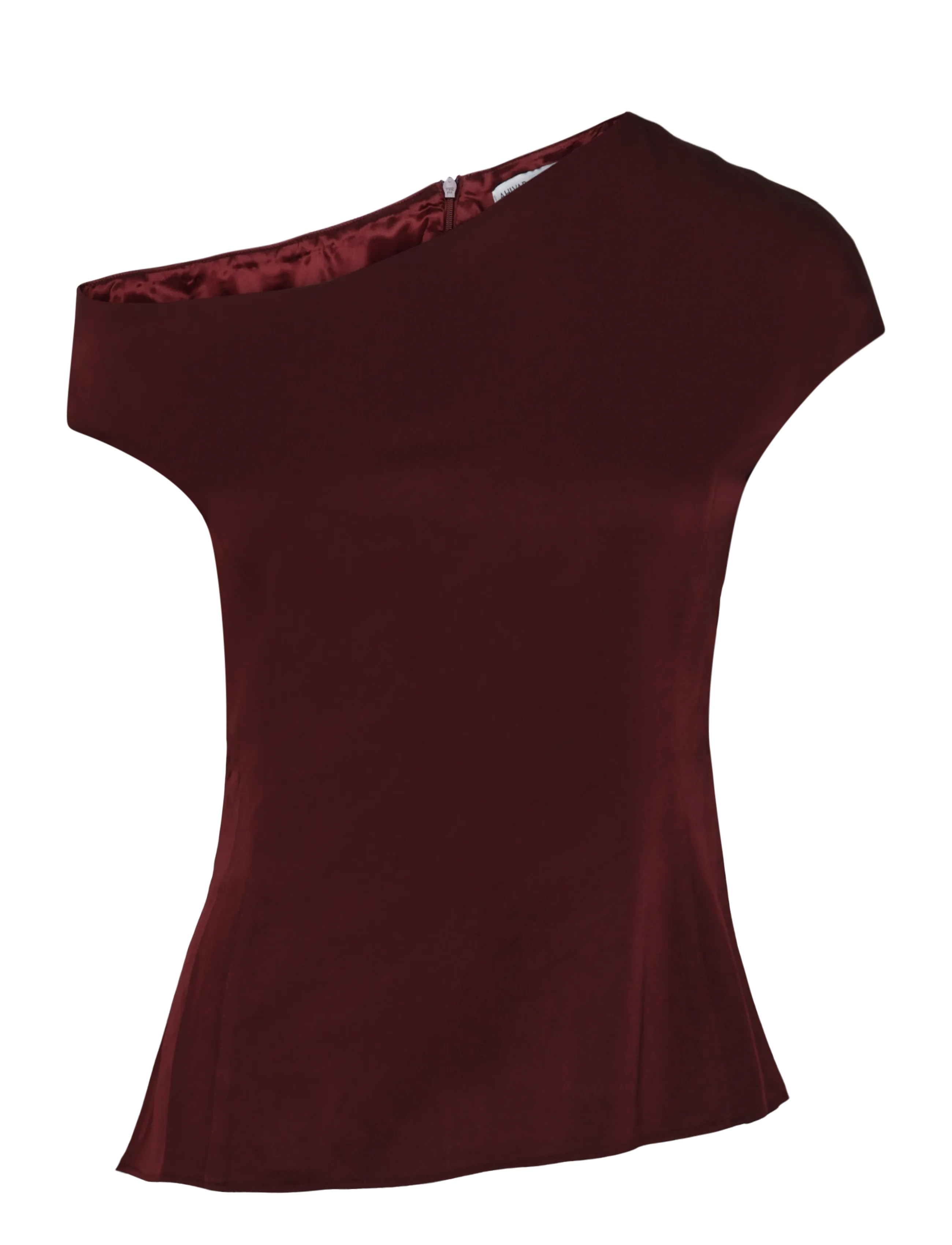 Ahlvar Gallery - Chika top - short-sleeved blouses - burgundy - 1
