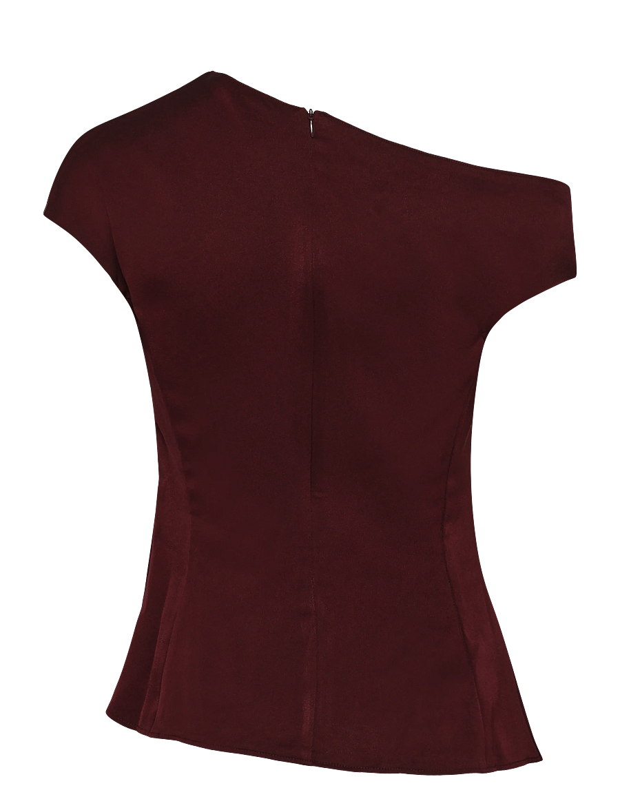 Ahlvar Gallery - Chika top - short-sleeved blouses - burgundy - 2