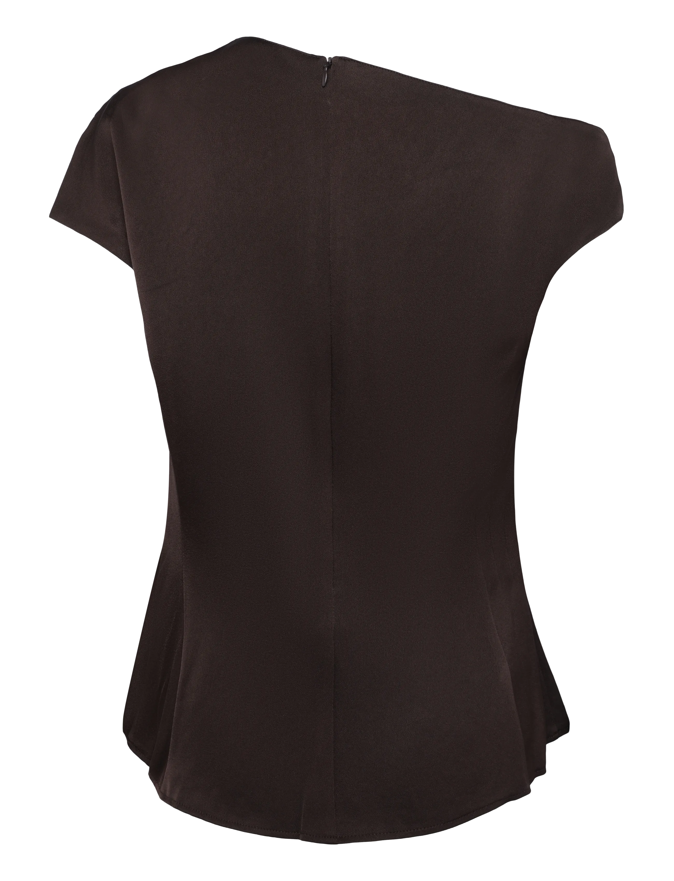 Ahlvar Gallery - Chika top - short-sleeved blouses - dark brown - 2