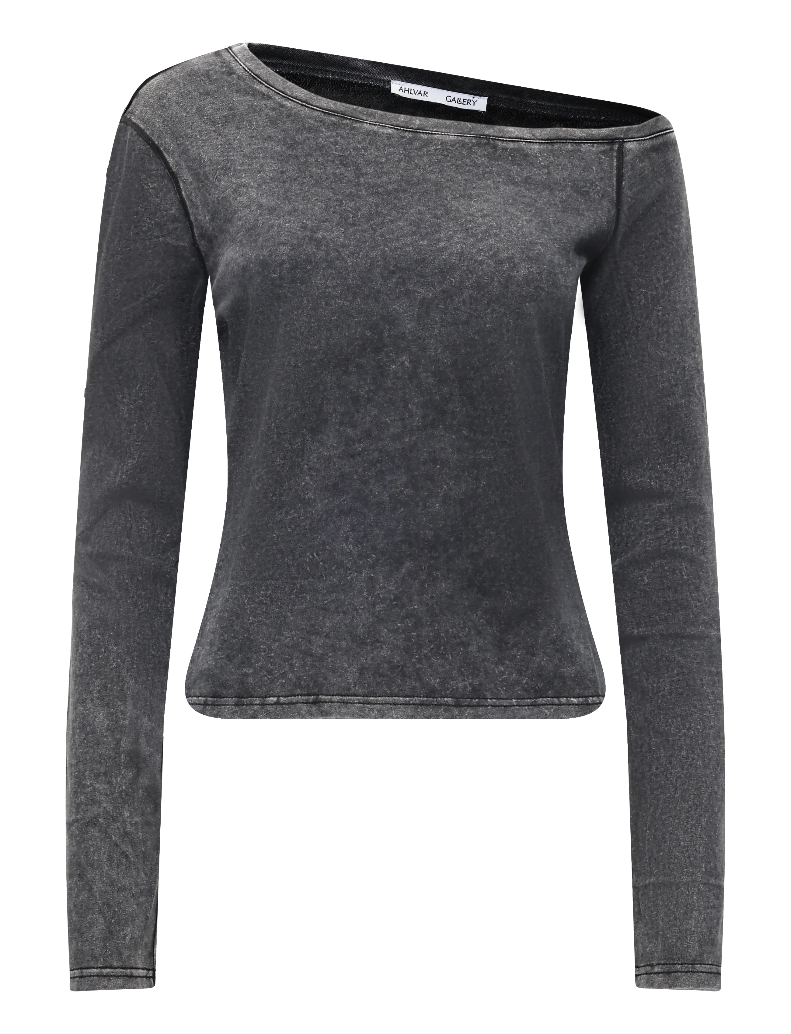 Ahlvar Gallery - Chiney jersey blouse - langærmede bluser - washed black - 1