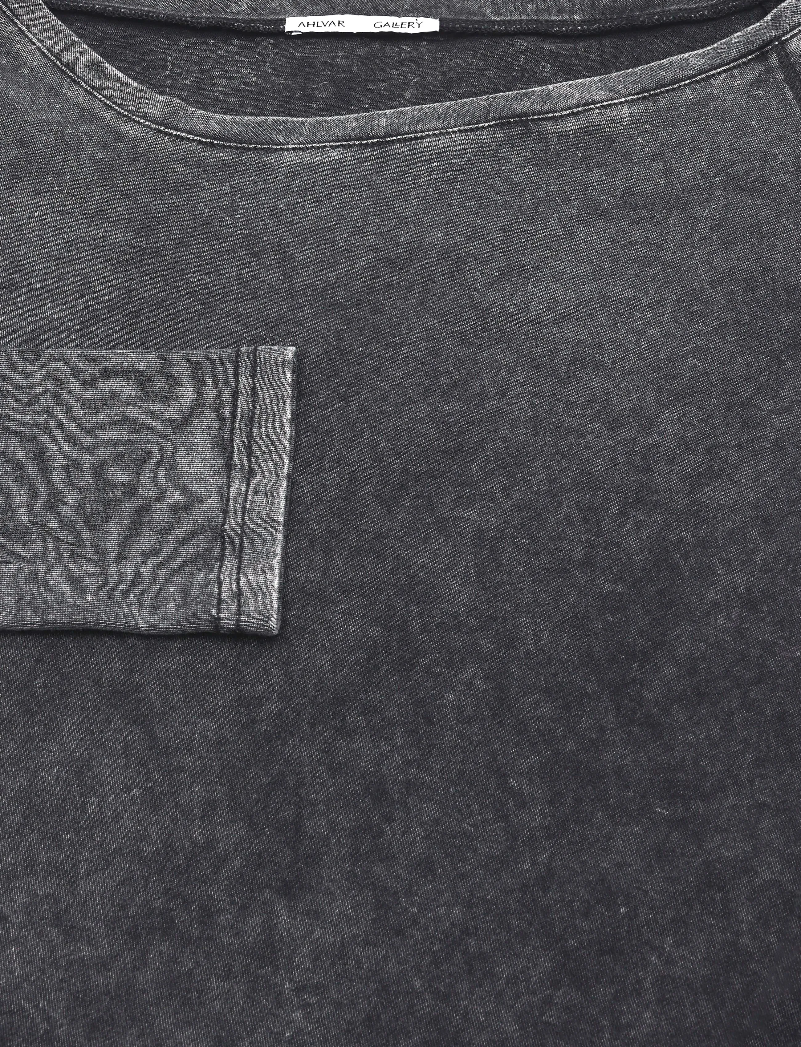 Ahlvar Gallery - Chiney jersey blouse - langærmede bluser - washed black - 4