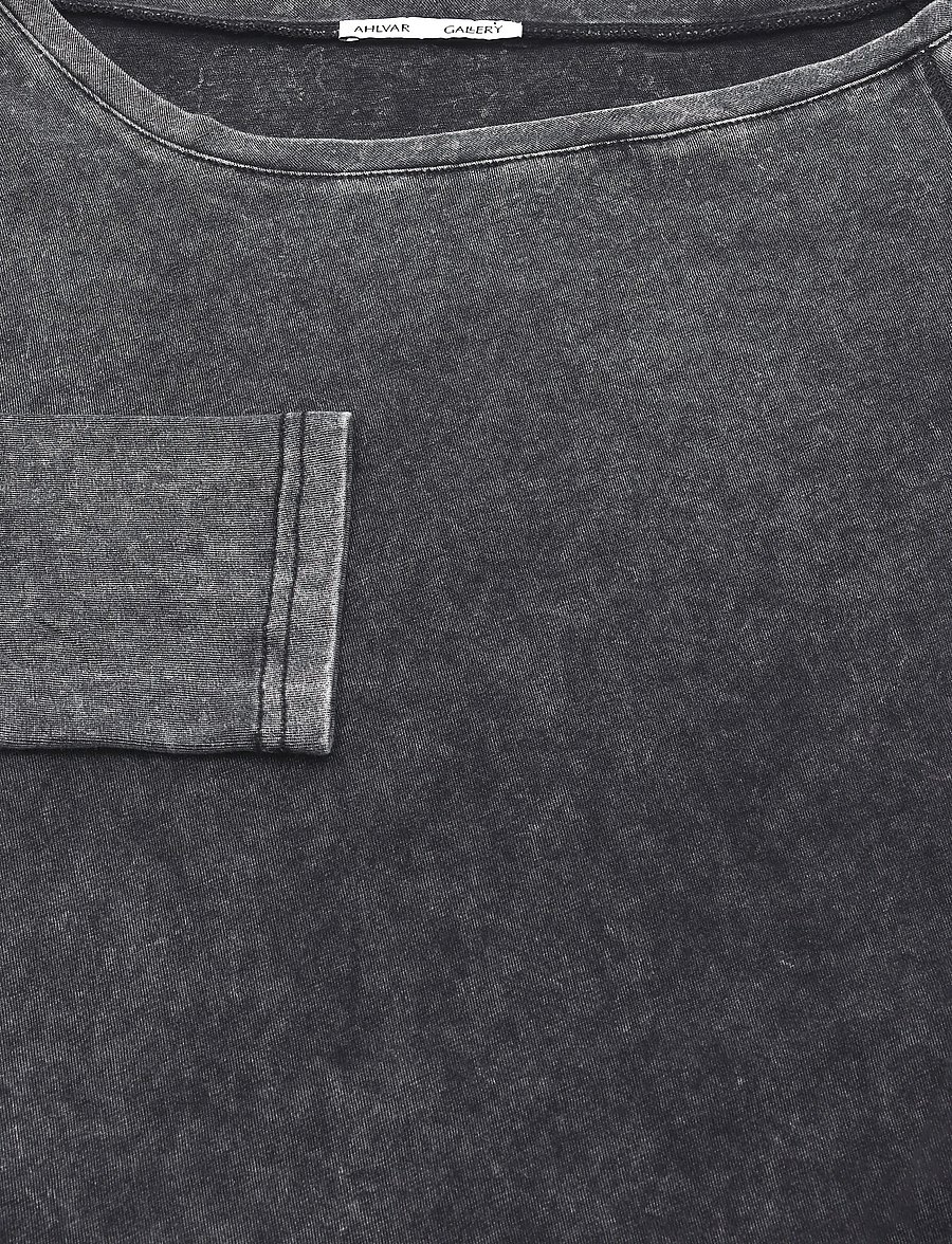 Ahlvar Gallery - Chiney jersey blouse - langærmede bluser - washed black - 4